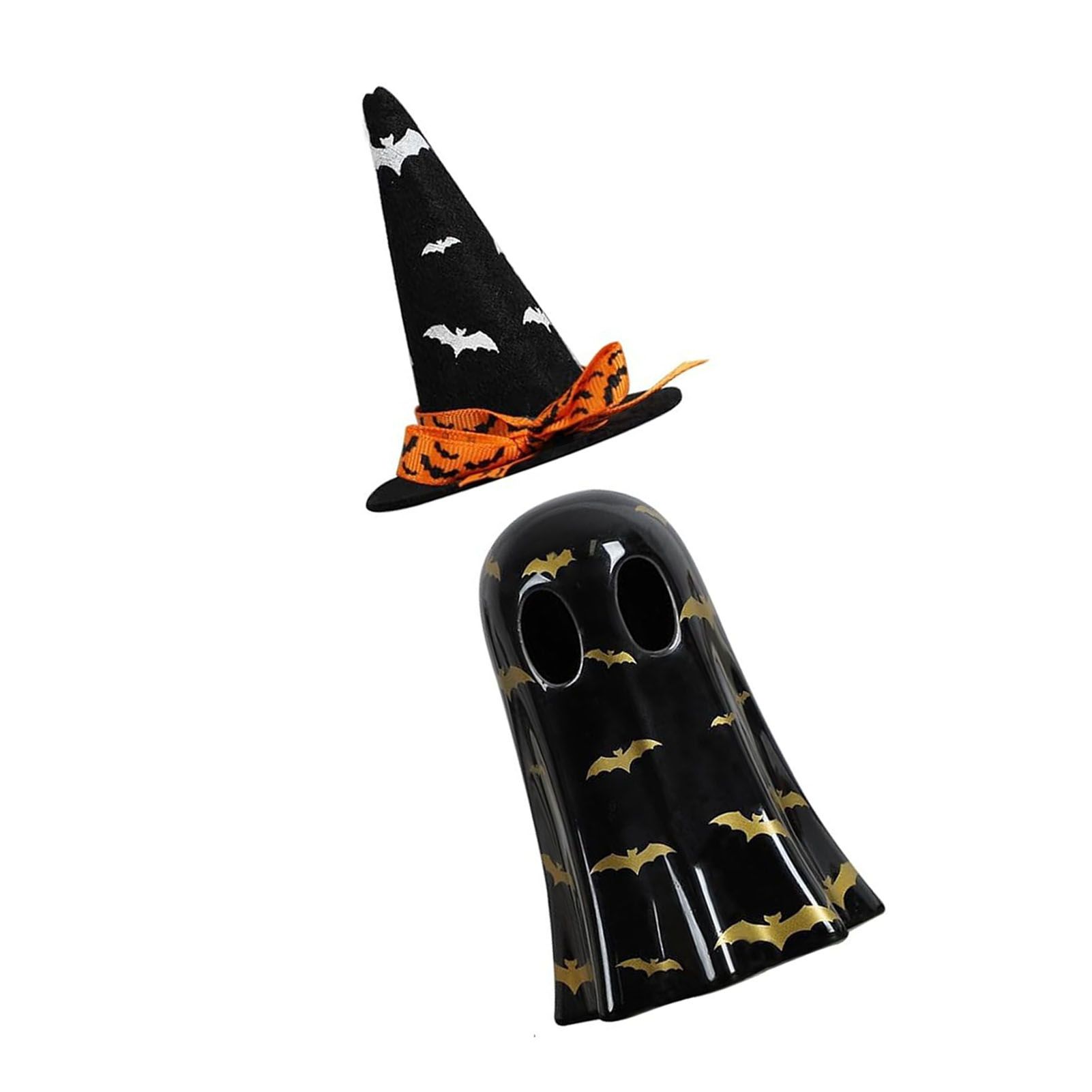 Ghost Light Decor Light Up with Witch Hat All Hallow Day Indoor Home Table view 5