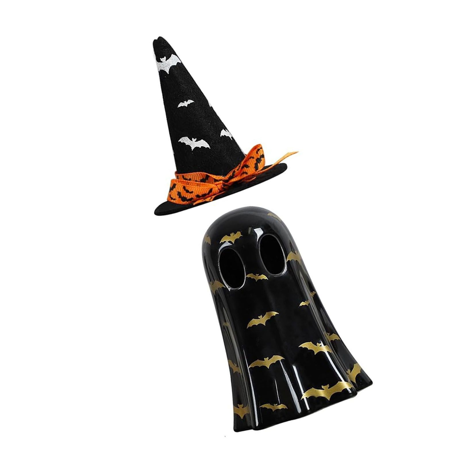 Ghost Light Decor Light Up with Witch Hat All Hallow Day Indoor Home Table view 8