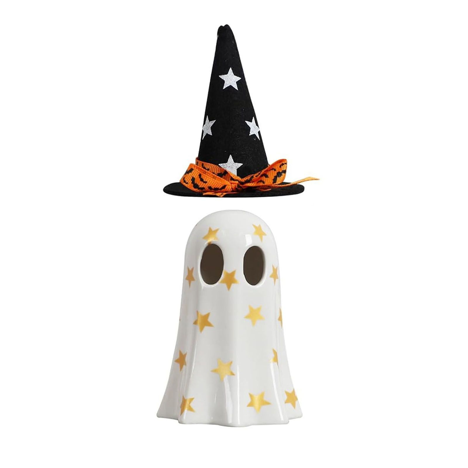 Ghost Light Decor Light Up with Witch Hat All Hallow Day Indoor Home Table view 2
