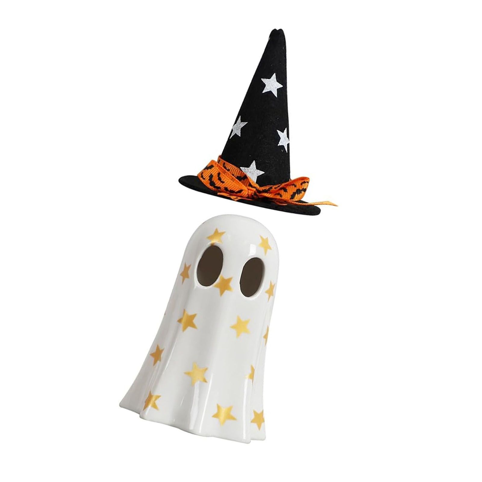 Ghost Light Decor Light Up with Witch Hat All Hallow Day Indoor Home Table view 3