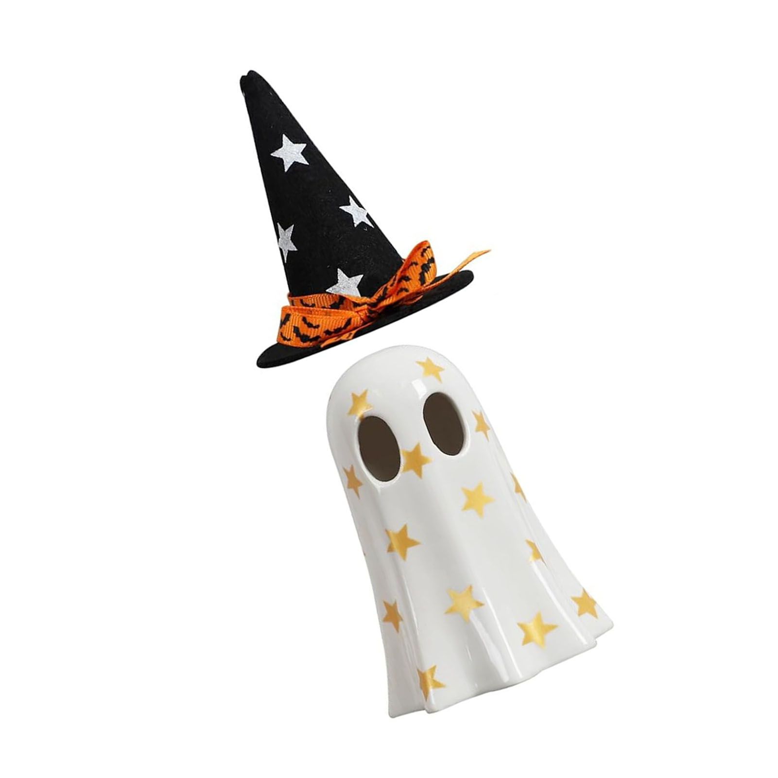 Ghost Light Decor Light Up with Witch Hat All Hallow Day Indoor Home Table view 4