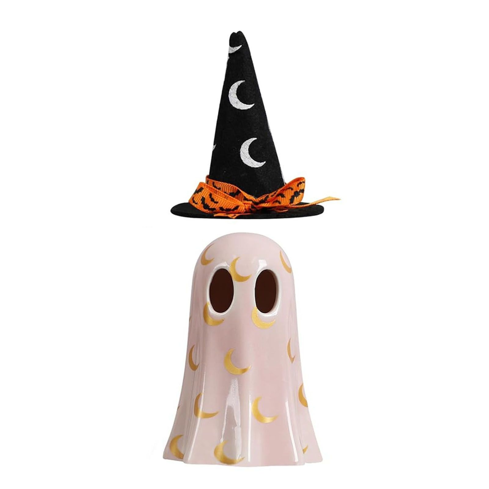 Ghost Light Decor Light Up with Witch Hat All Hallow Day Indoor Home Table view 2
