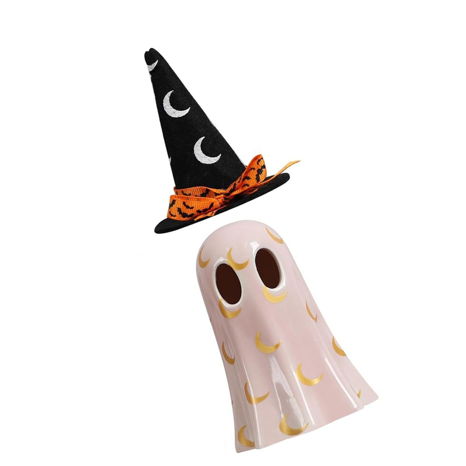 Ghost Light Decor Light Up with Witch Hat All Hallow Day Indoor Home Table view 4