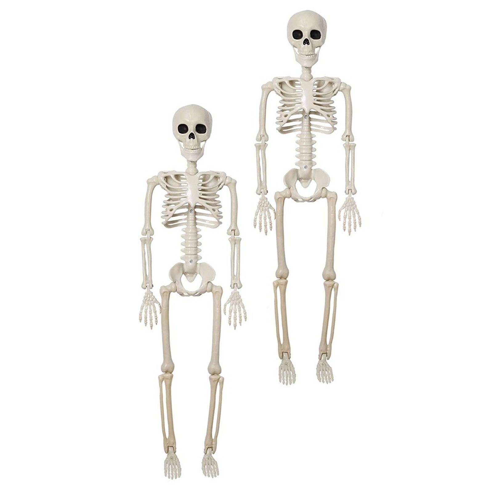 2PCS Skeleton Decorations 35.4 Inch Plastic Posable Spooky Full Body Skeleton view 4
