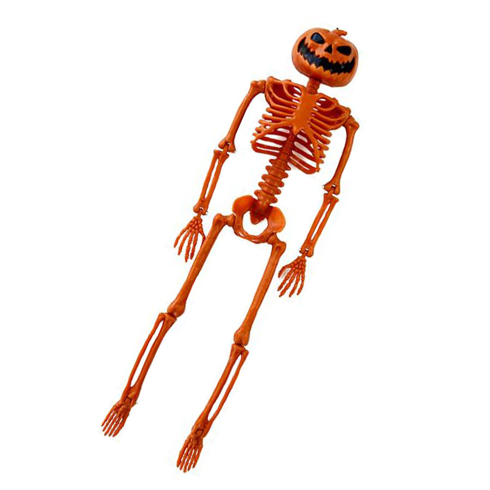 Human Skeleton 35.4in Plastic Realistic Creepy Pumpkin Skeleton for Decoration view 4
