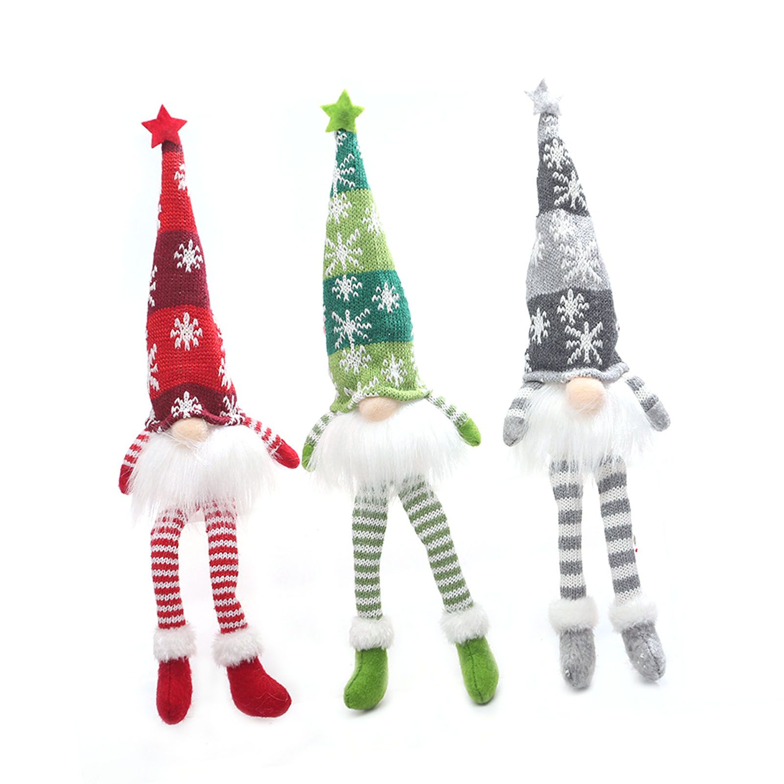 3PCS Santa Elf Ornament Doll Illuminating Design Multifunctional Xmas — image 1