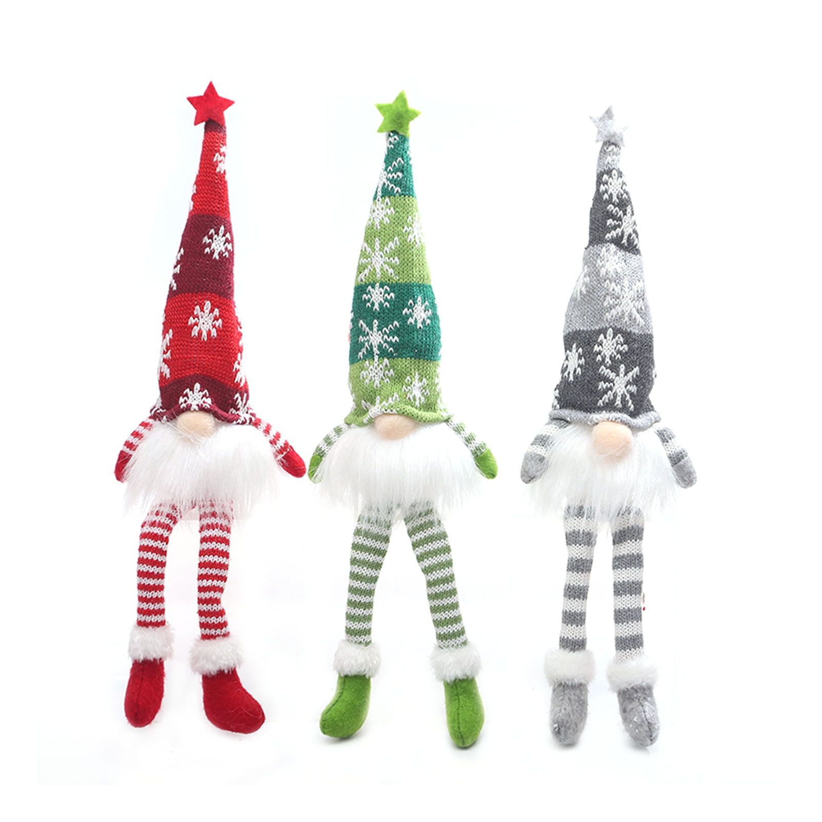 3PCS Santa Elf Ornament Doll Illuminating Design Multifunctional Xmas view 3
