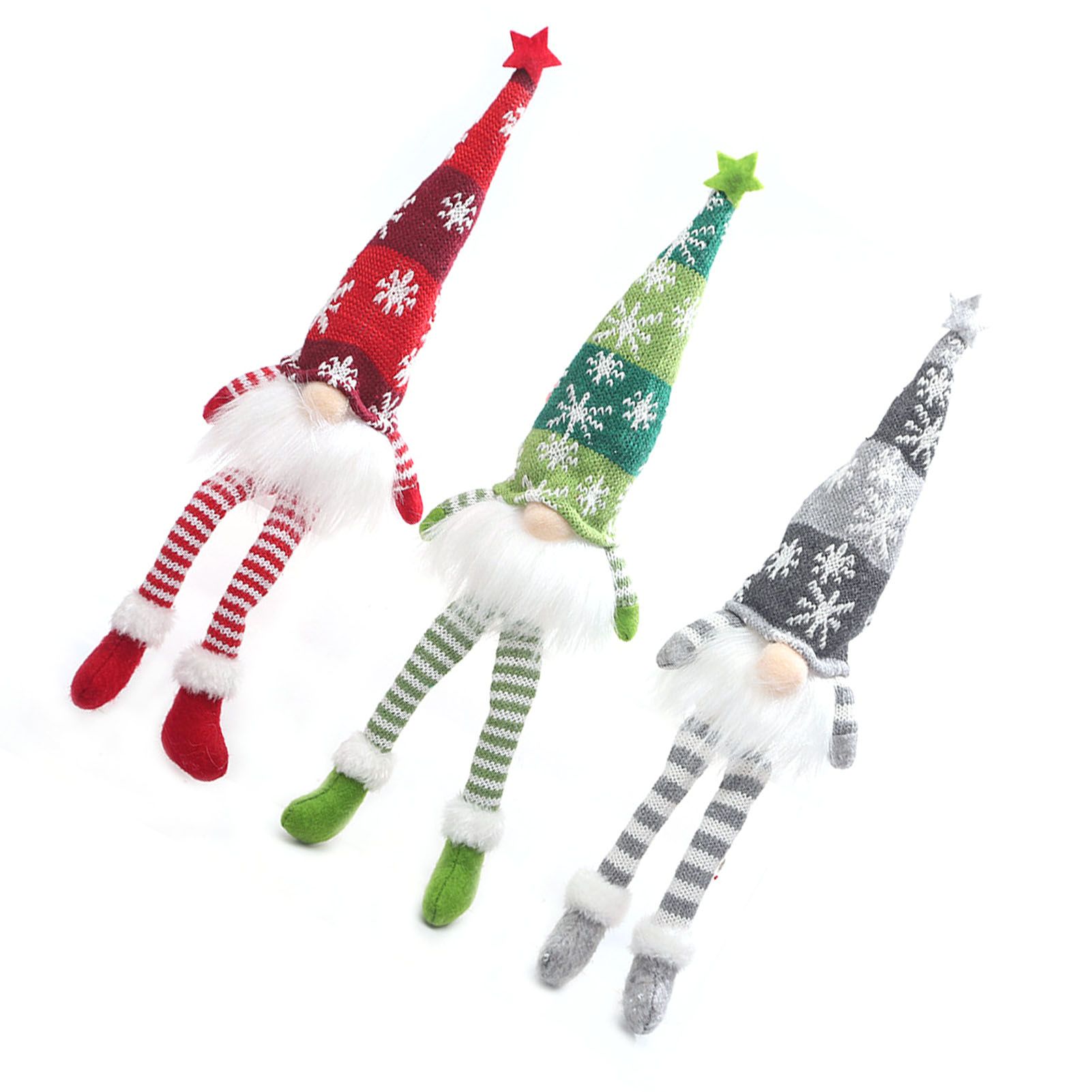 3PCS Santa Elf Ornament Doll Illuminating Design Multifunctional Xmas view 8