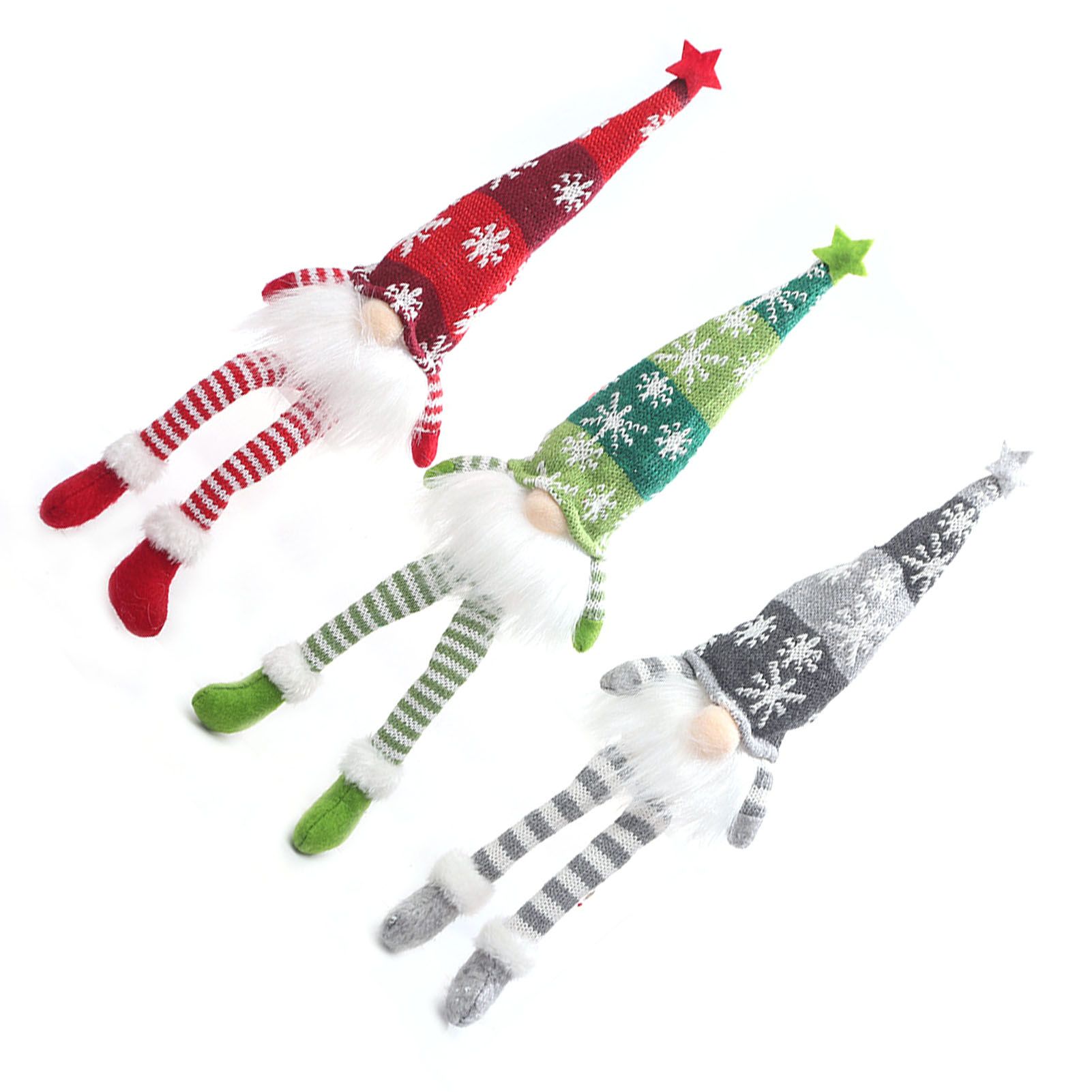 3PCS Santa Elf Ornament Doll Illuminating Design Multifunctional Xmas view 9