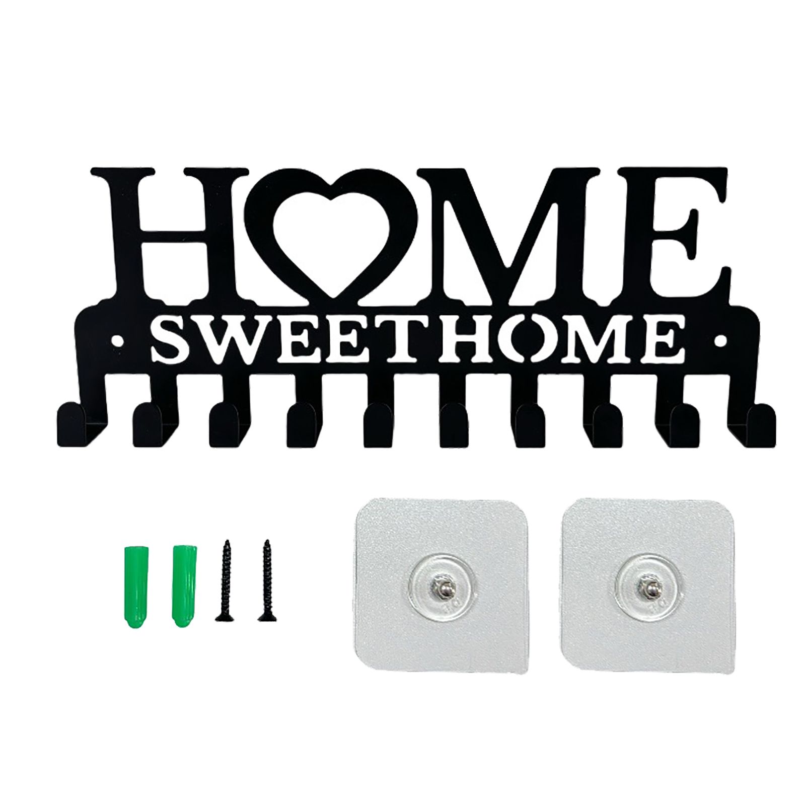Key Holder Hooks Organizer Wall Mounted Metal Key Hanger Rack Wall Decor for view 3