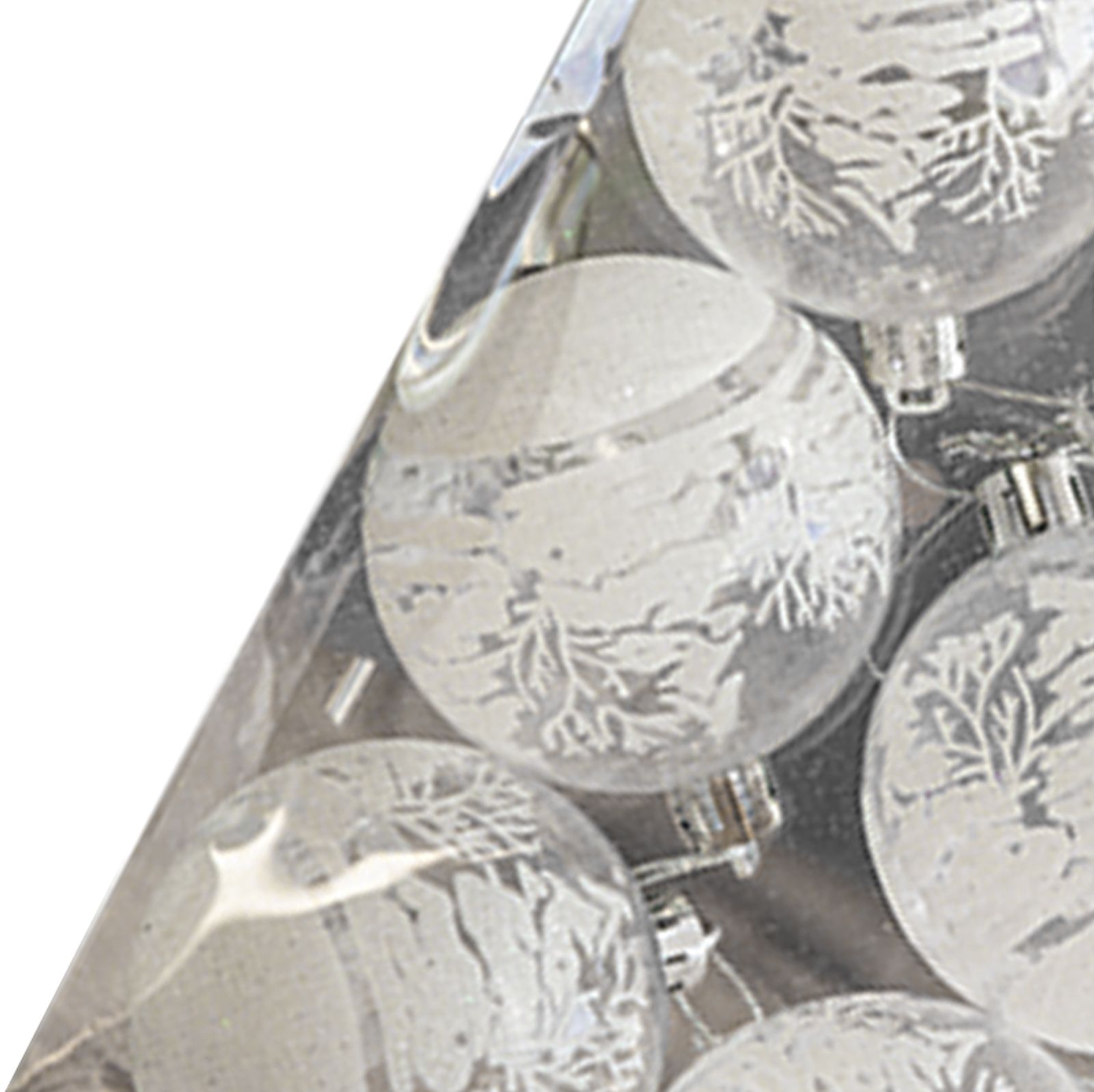 6 Pcs Xmas Ball Ornaments Set Snow Scene Shatterproof Transparent Acrylic view 5