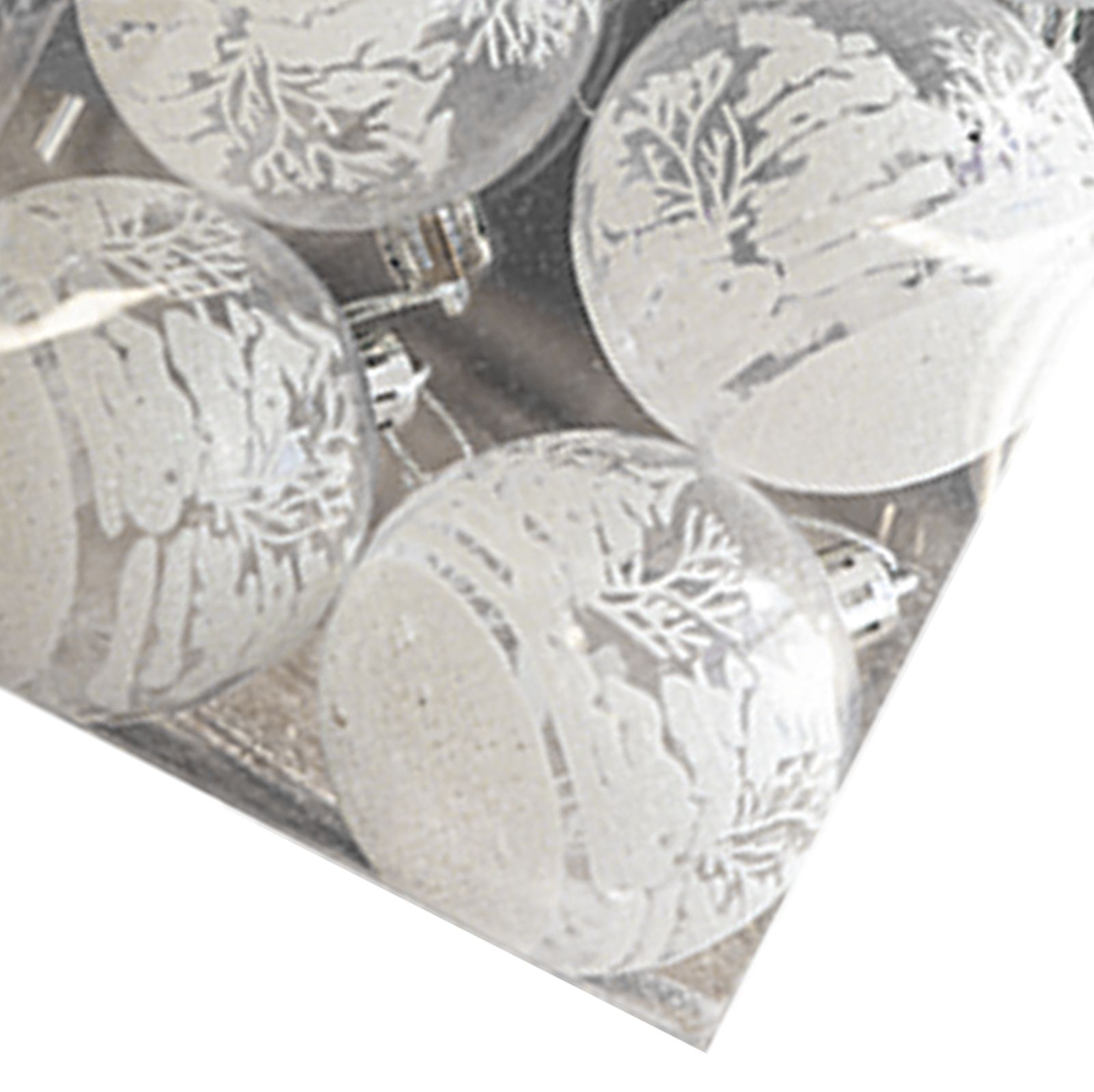 6 Pcs Xmas Ball Ornaments Set Snow Scene Shatterproof Transparent Acrylic view 7