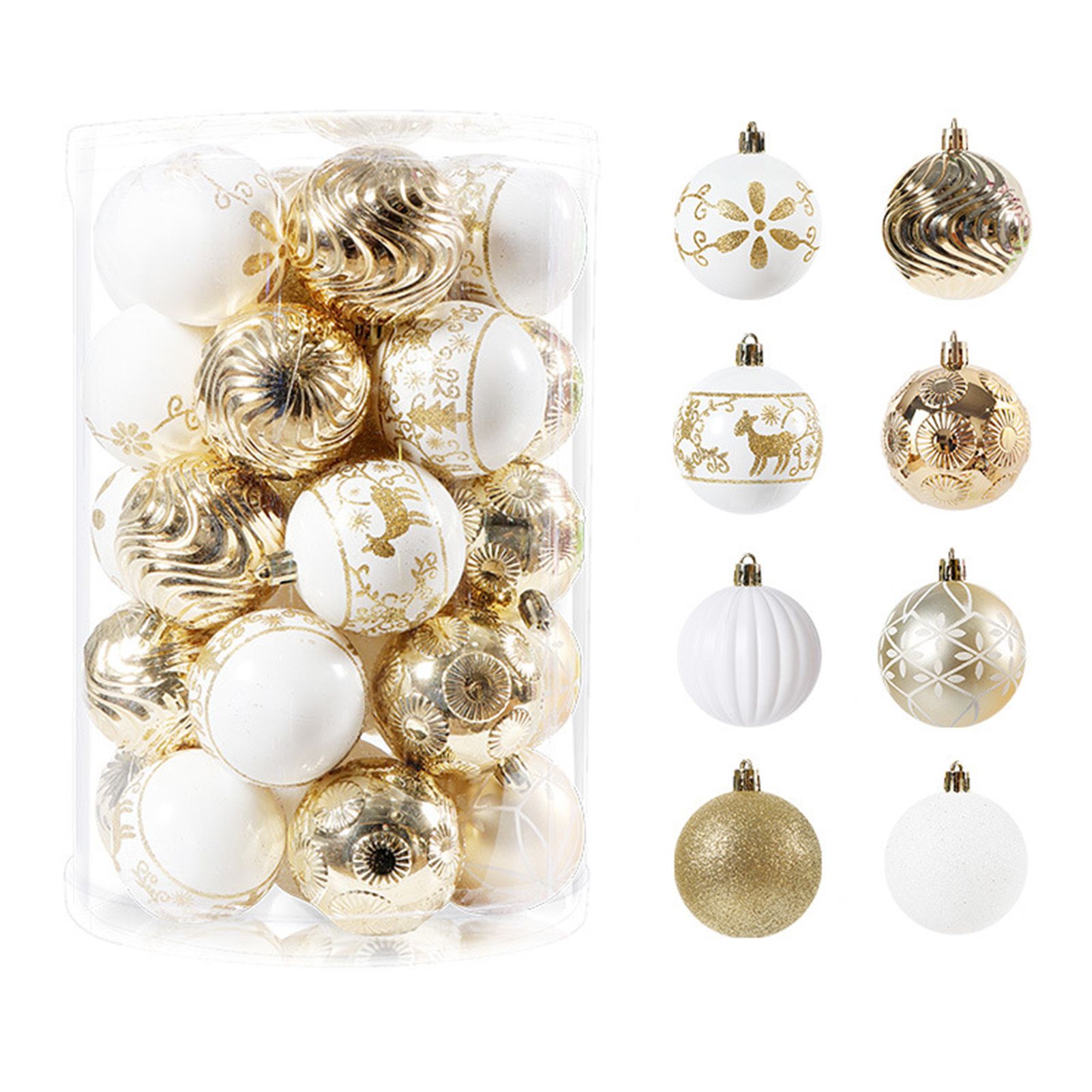 40PCS Xmas Tree Ball Plastic Lightweight Easy to Hang Ball Xmas Ball view 2