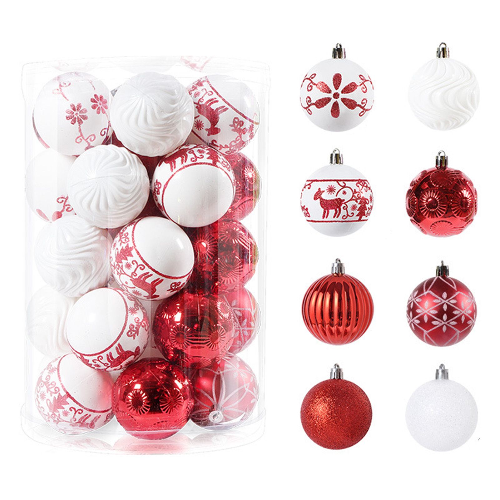 40PCS Xmas Tree Ball Plastic Lightweight Easy to Hang Ball Xmas Ball view 2