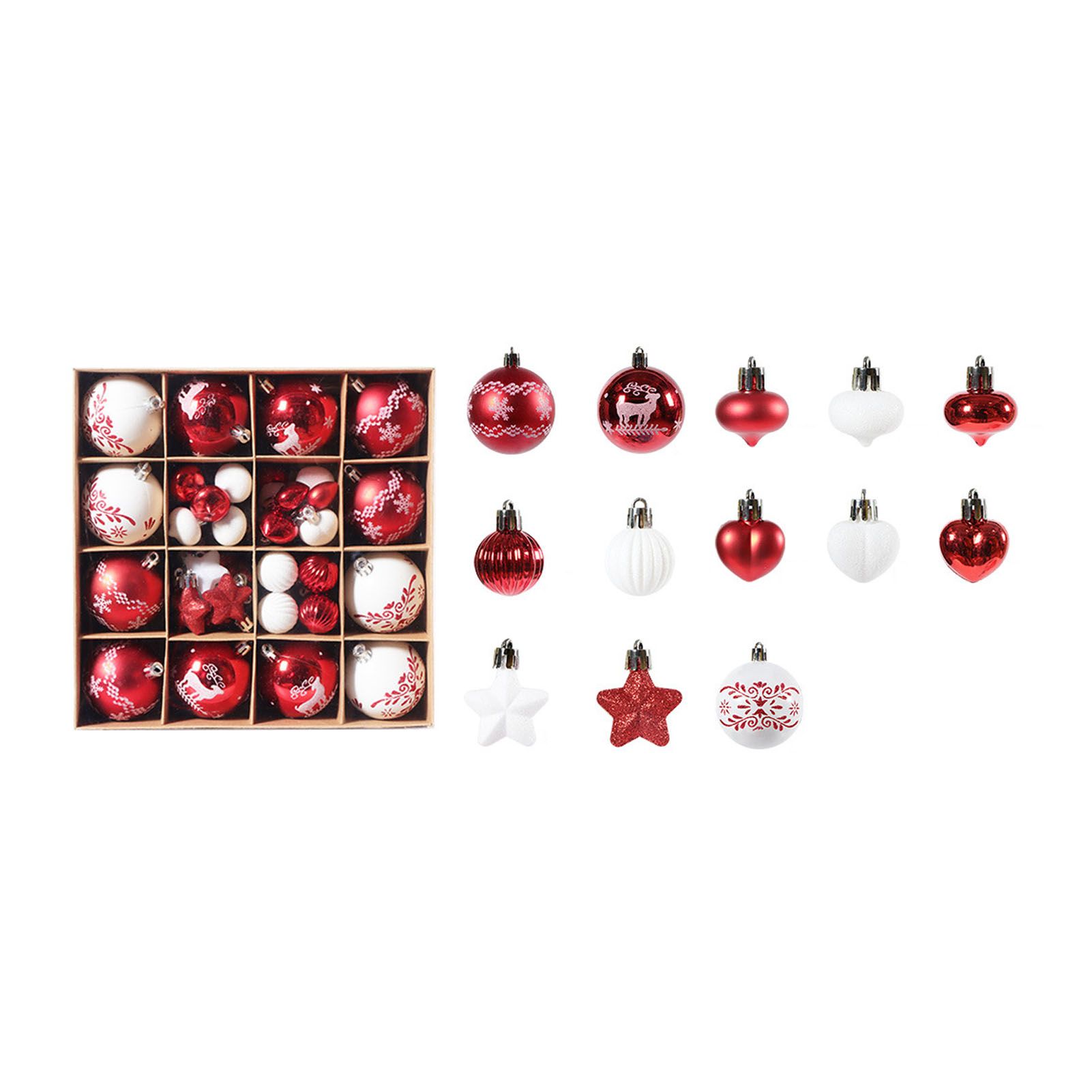 Xmas Ball Ornaments Supplies Plating Portable Plastic Decorative Baubles view 2