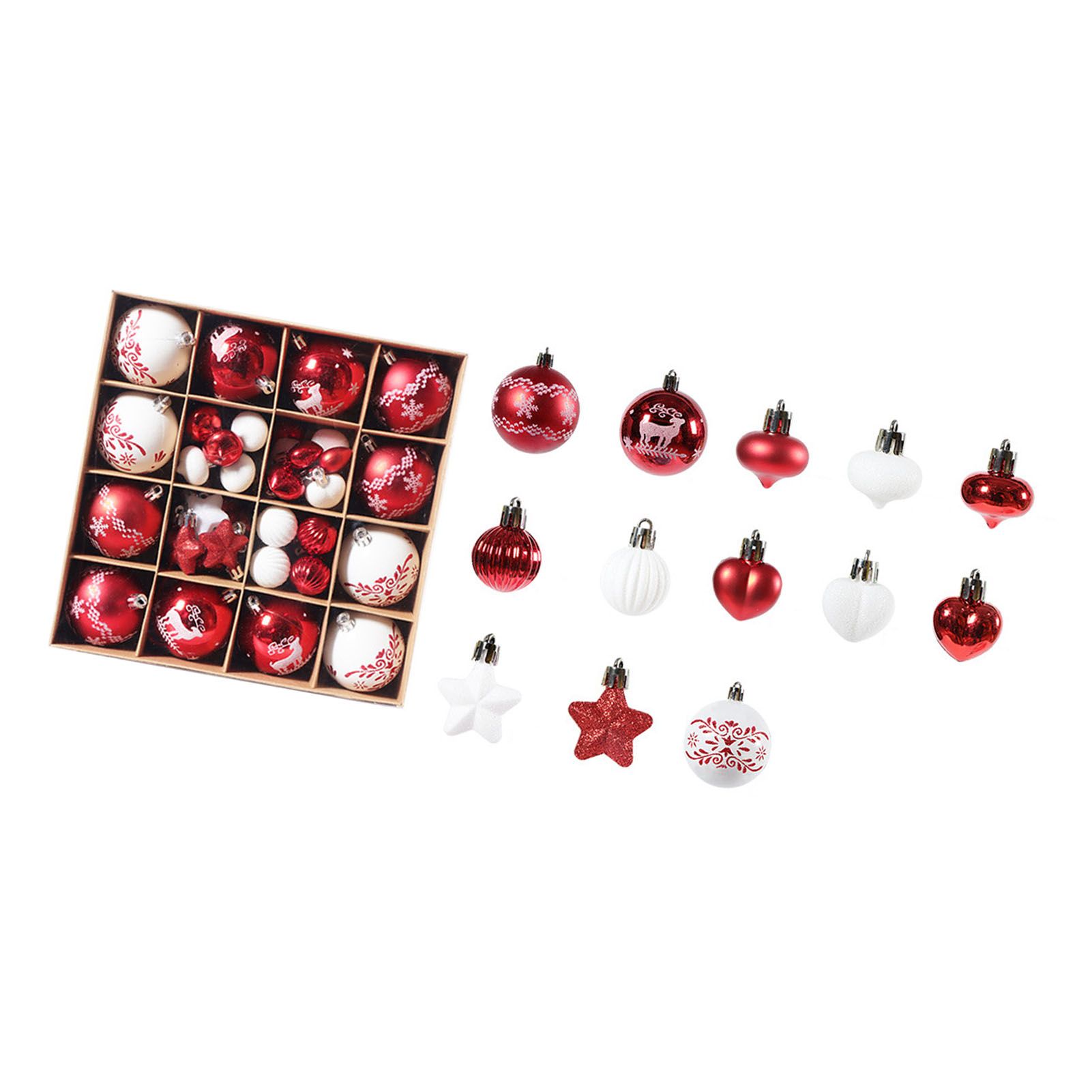 Xmas Ball Ornaments Supplies Plating Portable Plastic Decorative Baubles view 3
