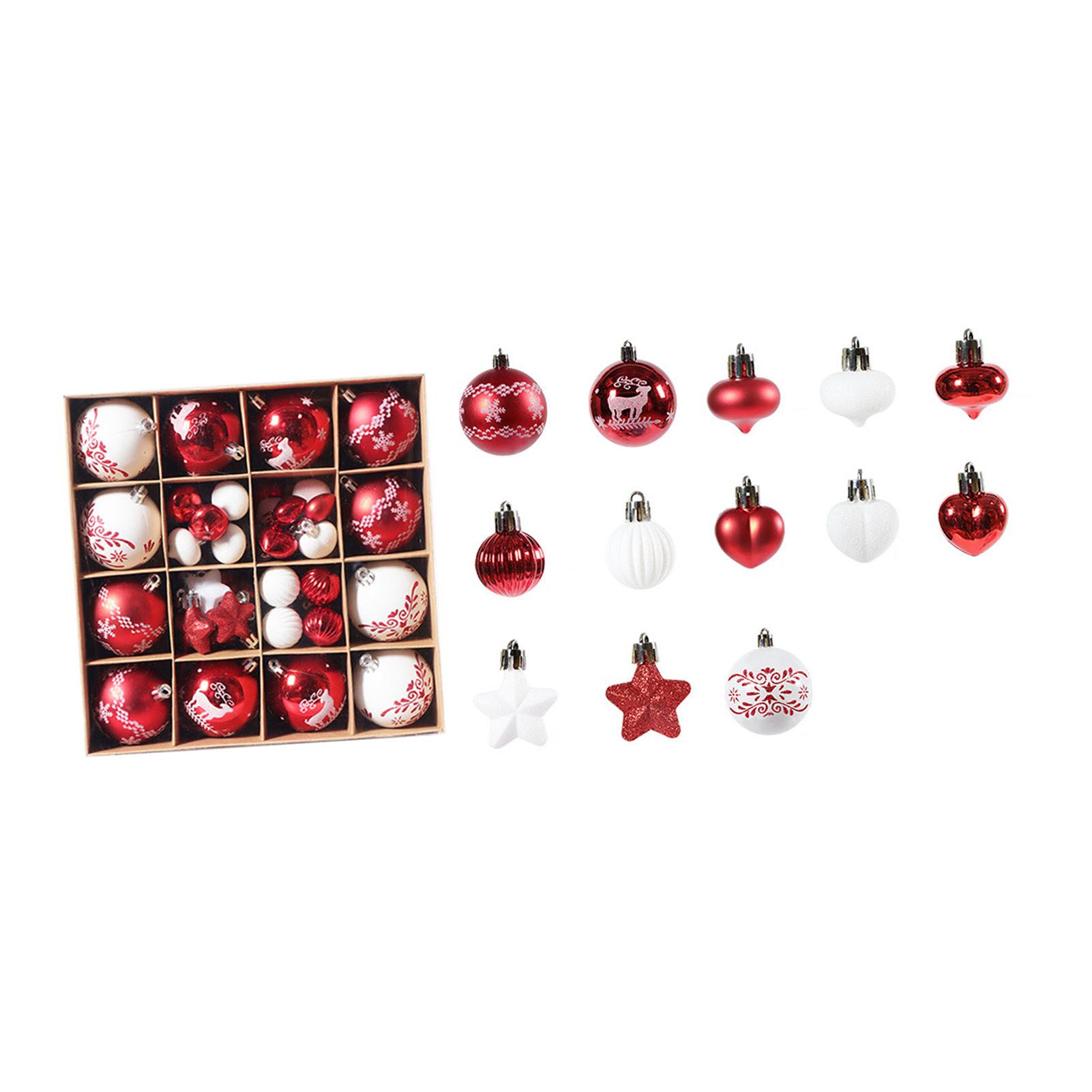 Xmas Ball Ornaments Supplies Plating Portable Plastic Decorative Baubles view 4
