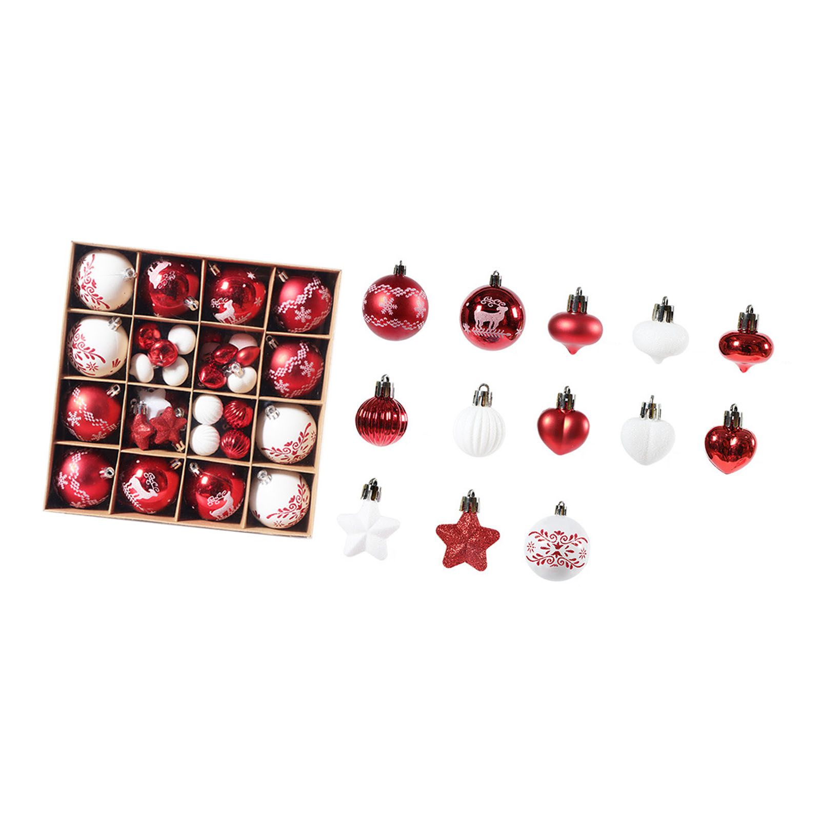 Xmas Ball Ornaments Supplies Plating Portable Plastic Decorative Baubles view 5