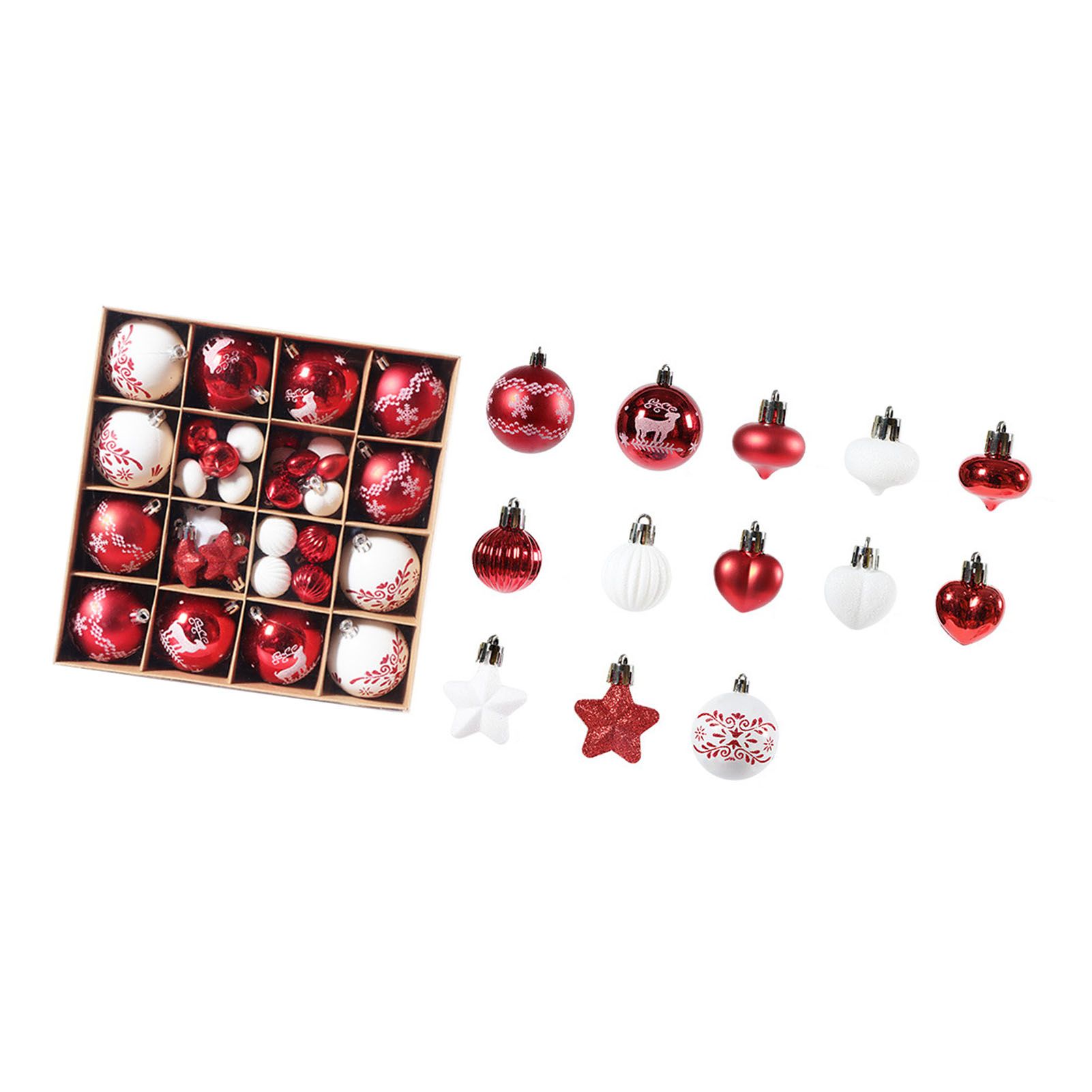 Xmas Ball Ornaments Supplies Plating Portable Plastic Decorative Baubles view 7