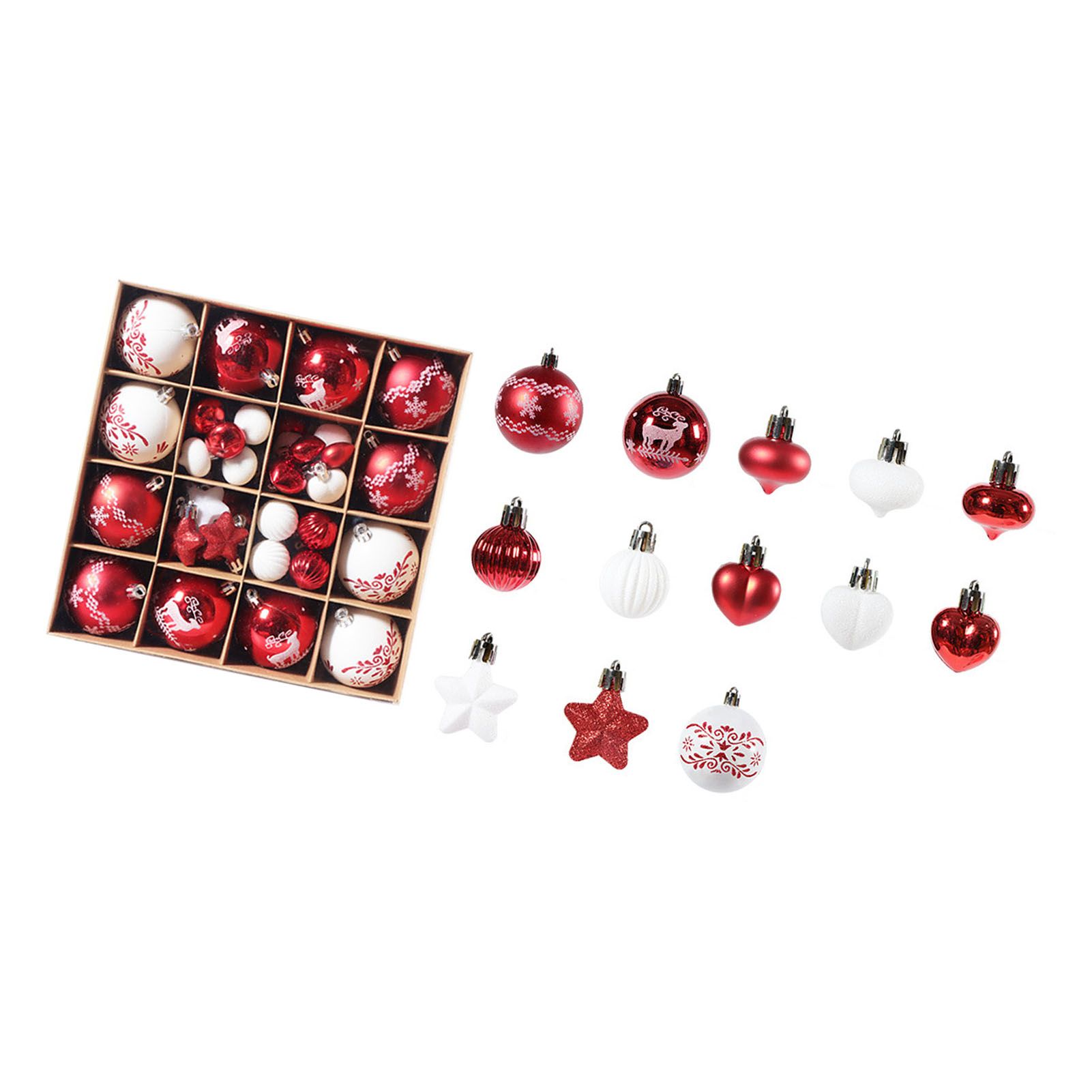 Xmas Ball Ornaments Supplies Plating Portable Plastic Decorative Baubles view 8