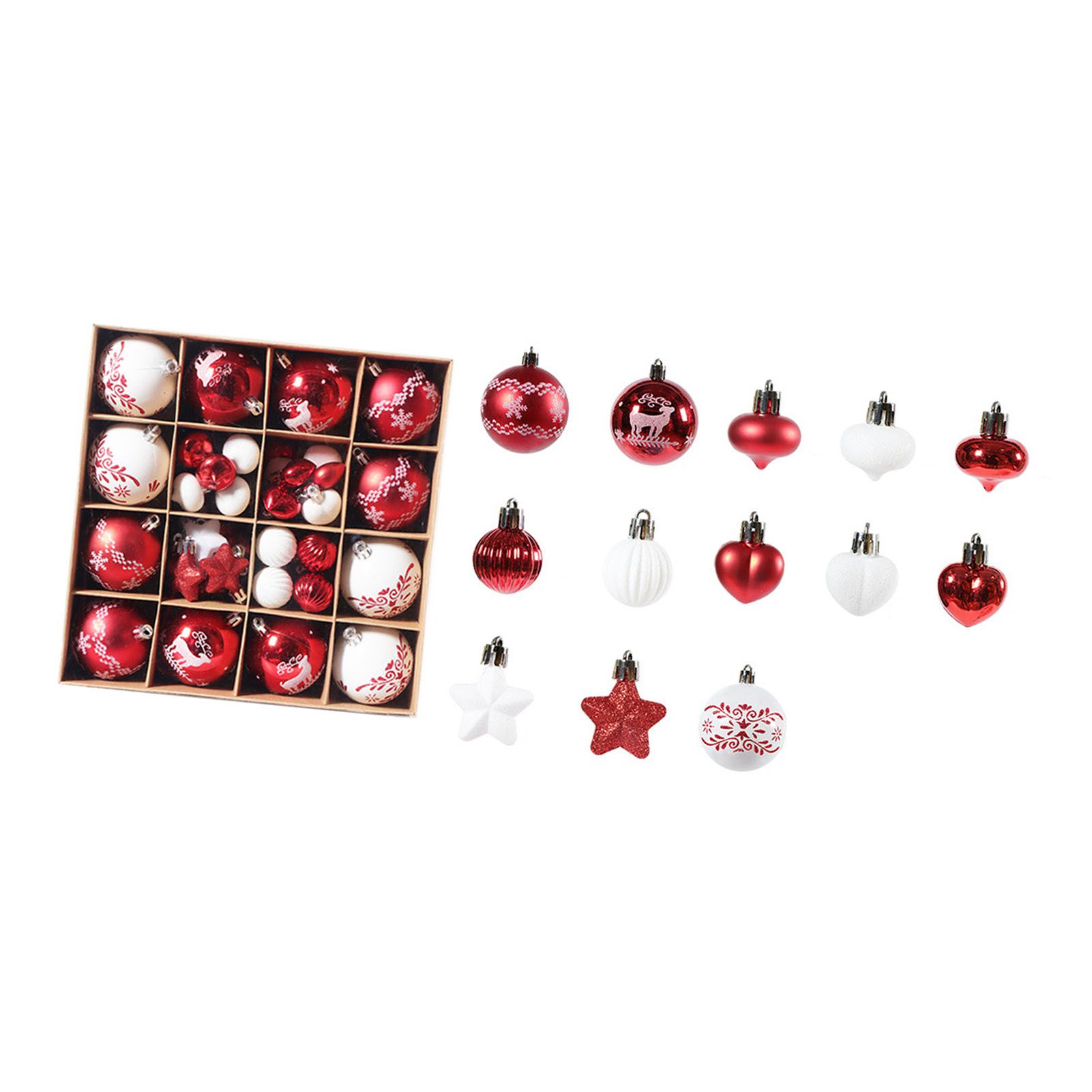 Xmas Ball Ornaments Supplies Plating Portable Plastic Decorative Baubles view 9