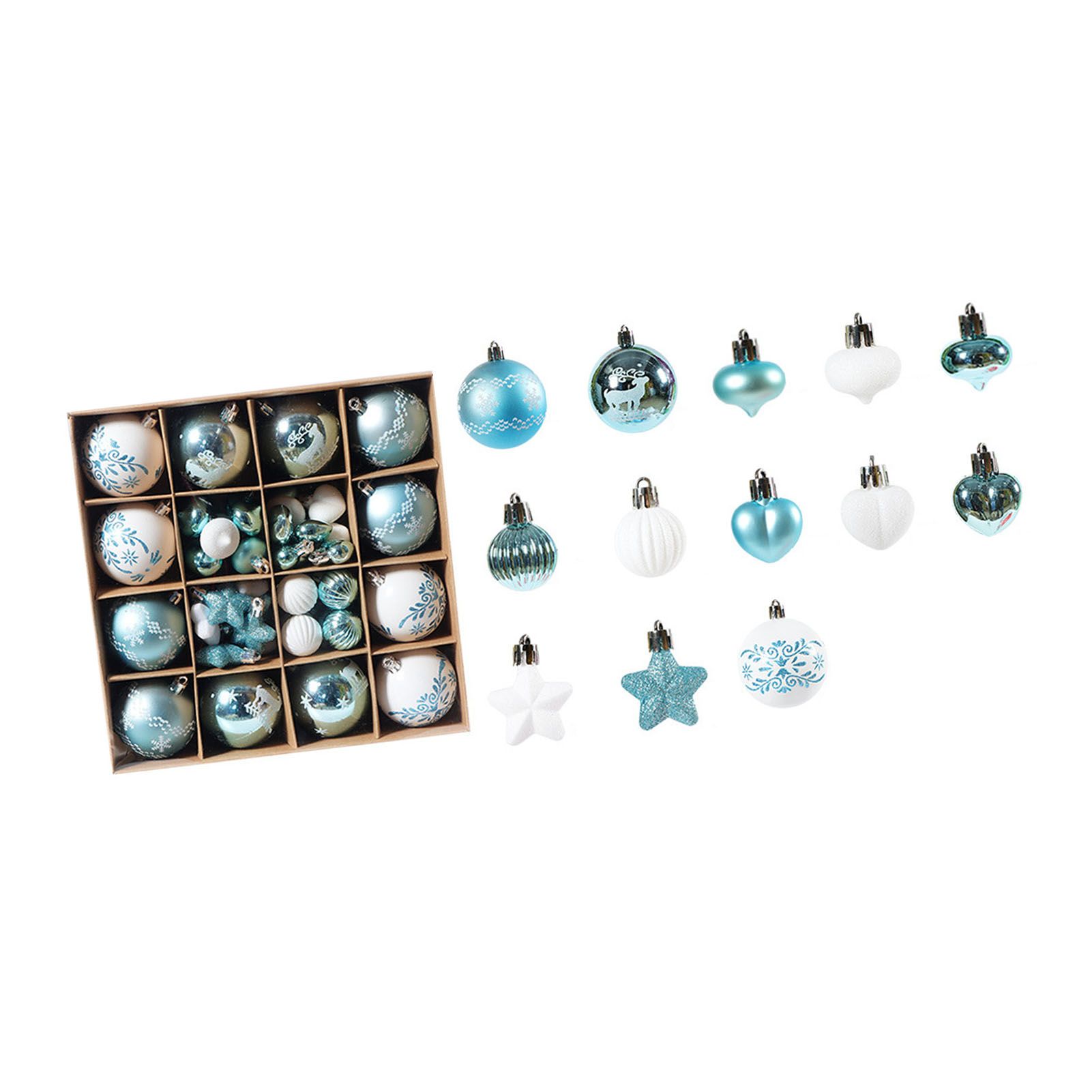 Xmas Ball Ornaments Supplies Plating Portable Plastic Decorative Baubles — image 1
