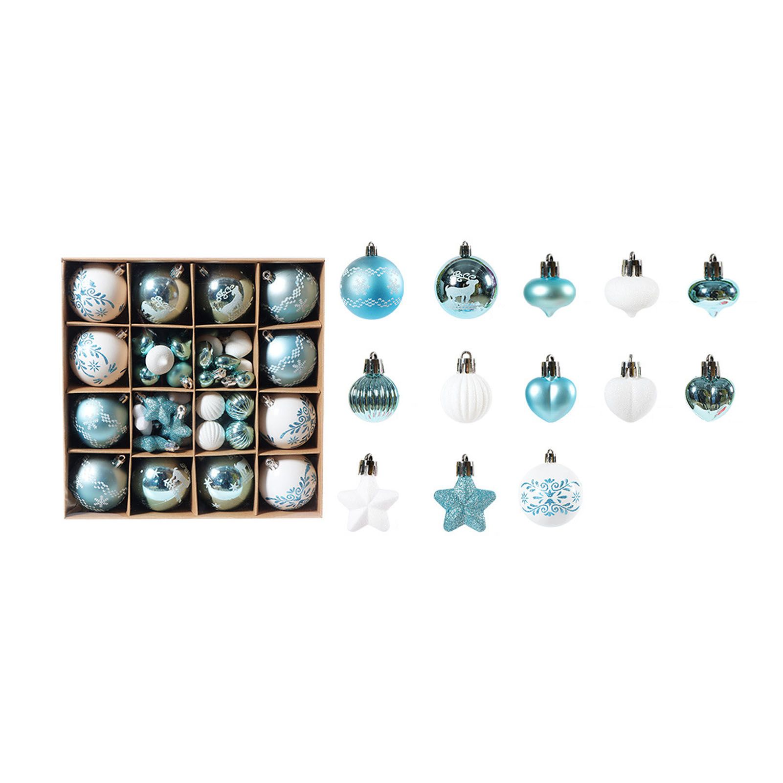 Xmas Ball Ornaments Supplies Plating Portable Plastic Decorative Baubles view 2
