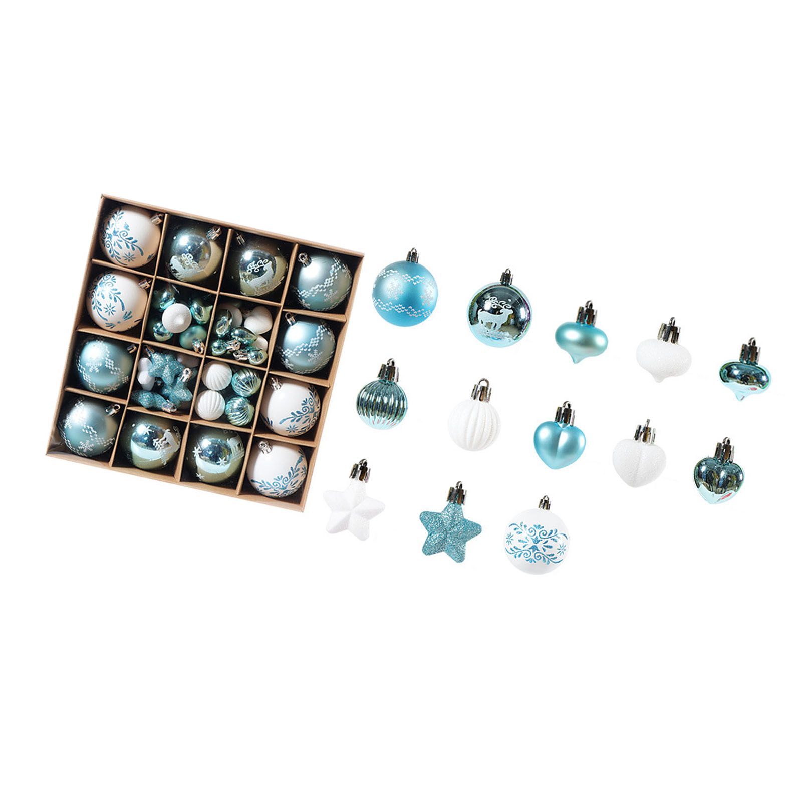 Xmas Ball Ornaments Supplies Plating Portable Plastic Decorative Baubles view 5
