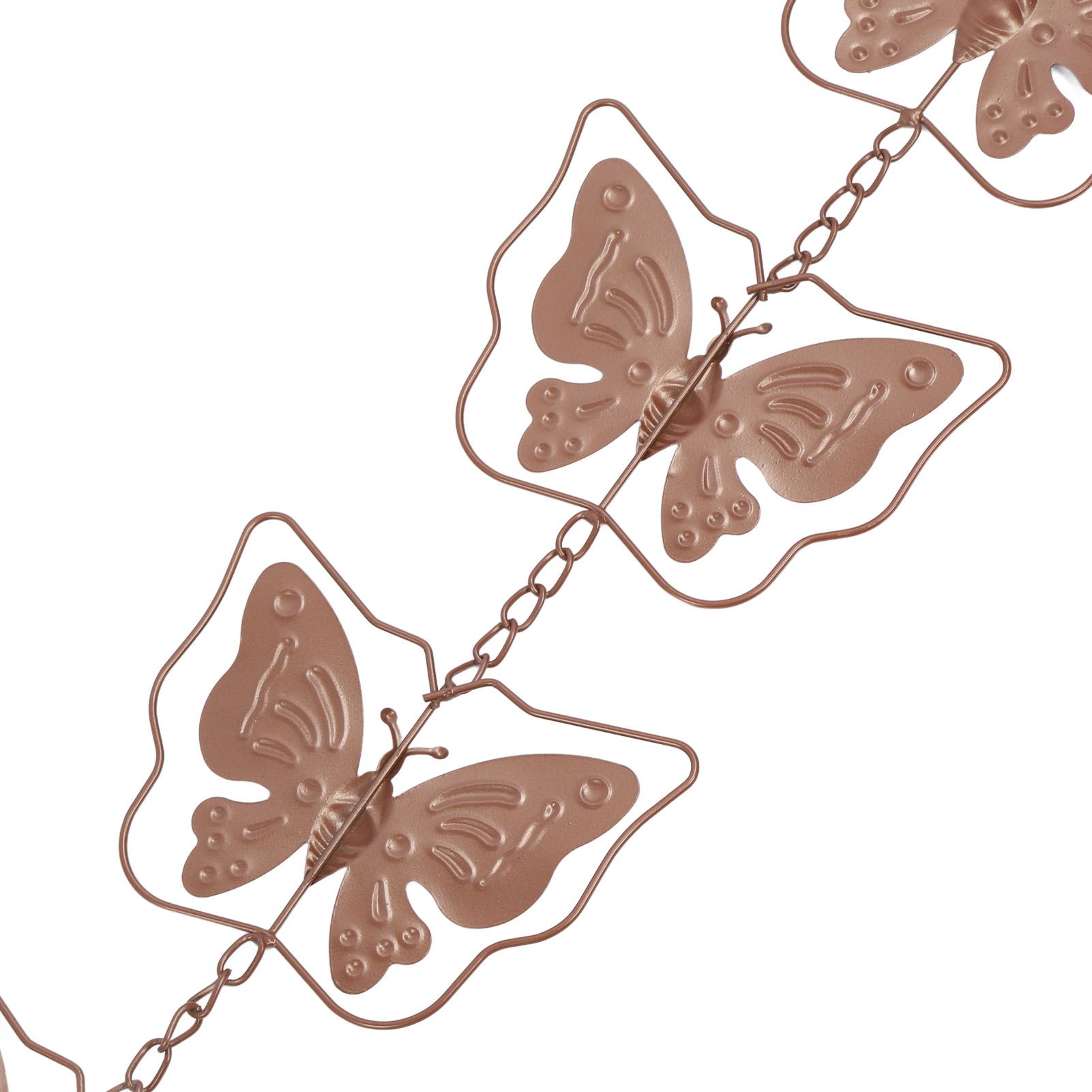 Metal Butterflies Rain Chain Decorative Water Diverter Functional Rain Chimes view 2