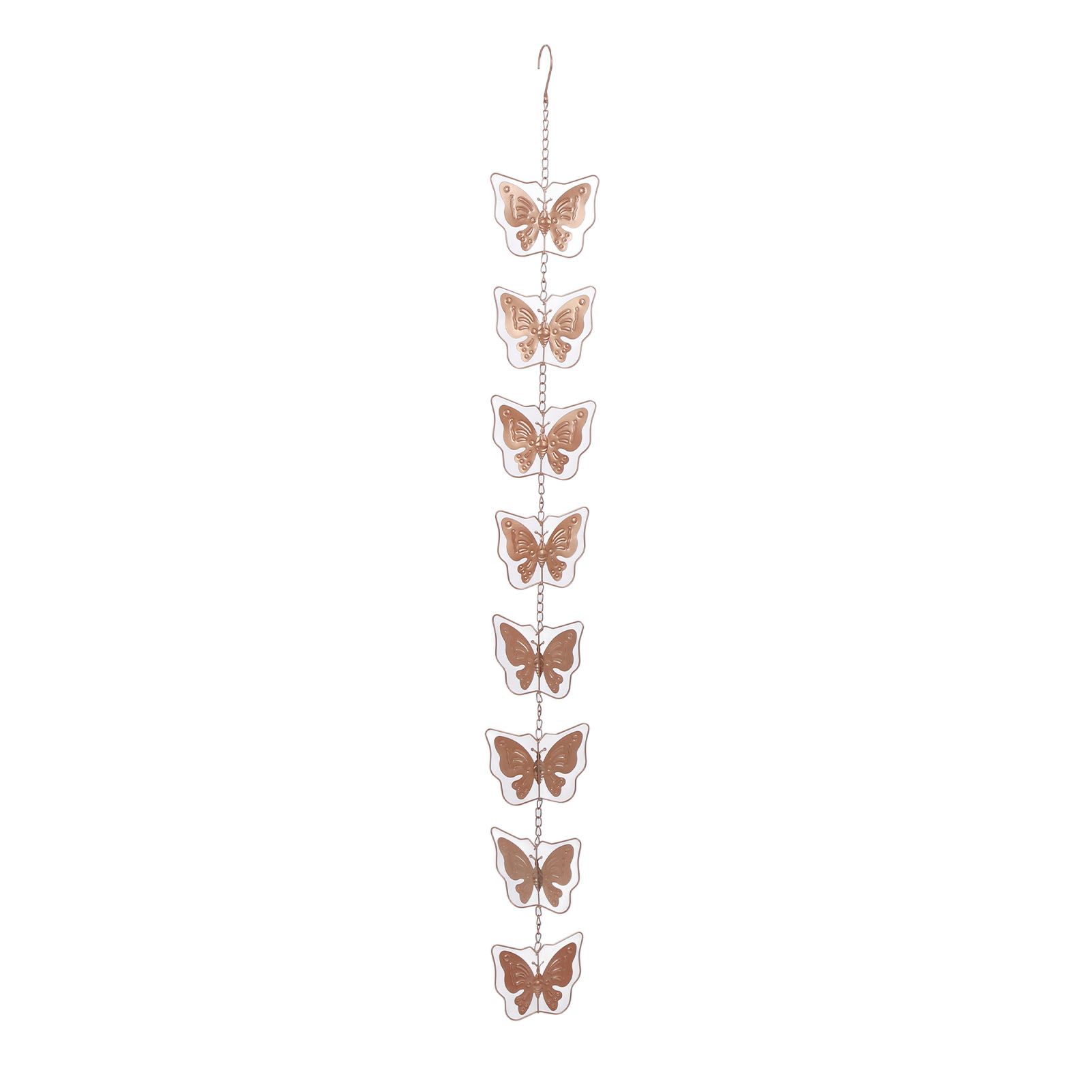 Metal Butterflies Rain Chain Decorative Water Diverter Functional Rain Chimes view 6