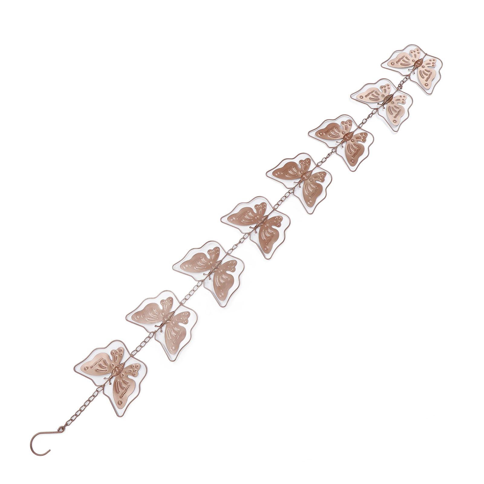 Metal Butterflies Rain Chain Decorative Water Diverter Functional Rain Chimes view 8