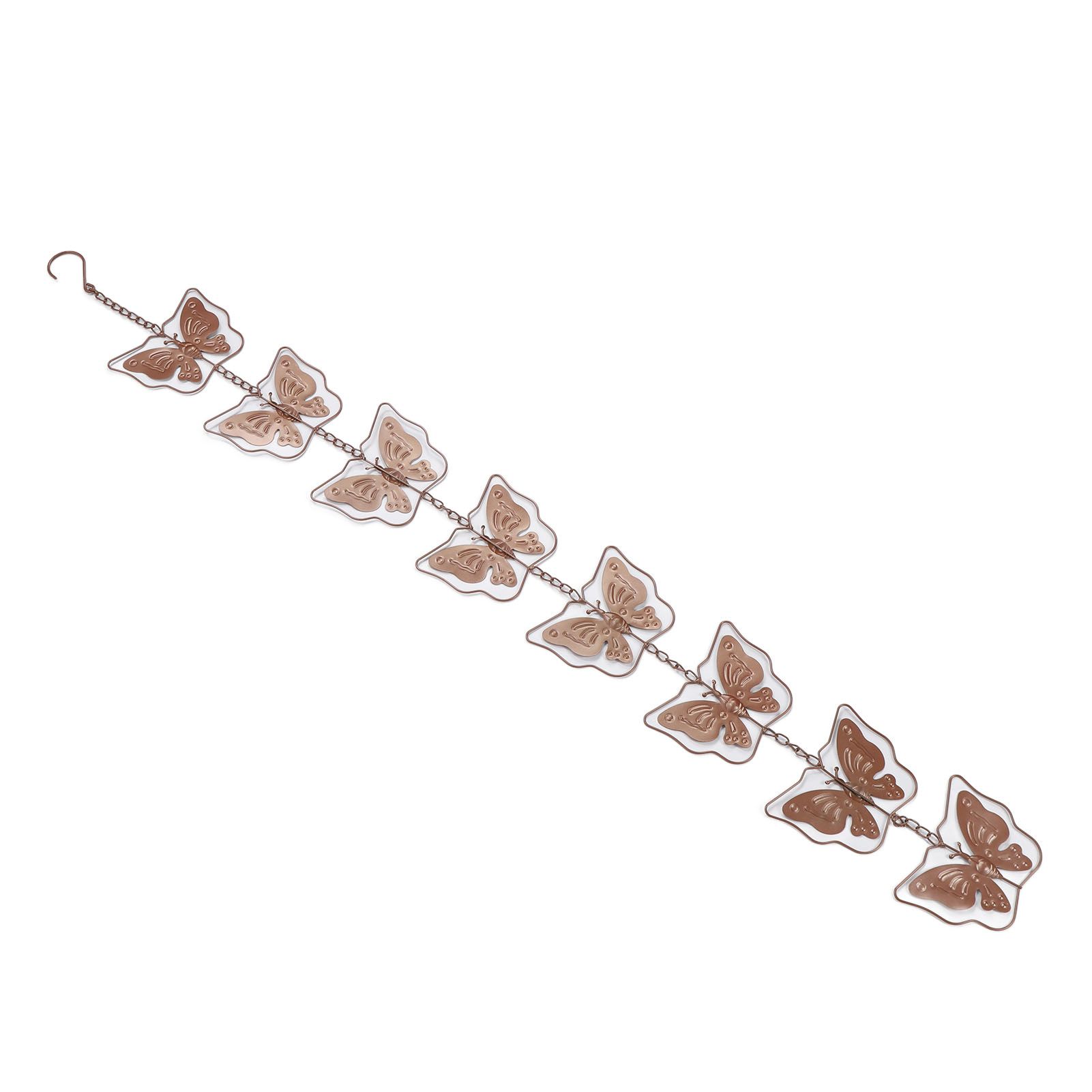 Metal Butterflies Rain Chain Decorative Water Diverter Functional Rain Chimes view 9