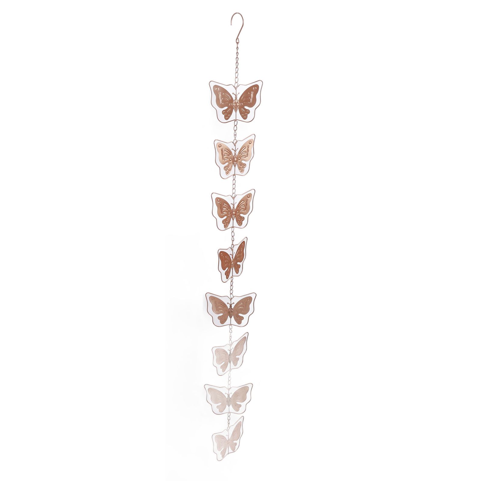 Metal Butterflies Rain Chain Decorative Water Diverter Functional Rain Chimes view 12