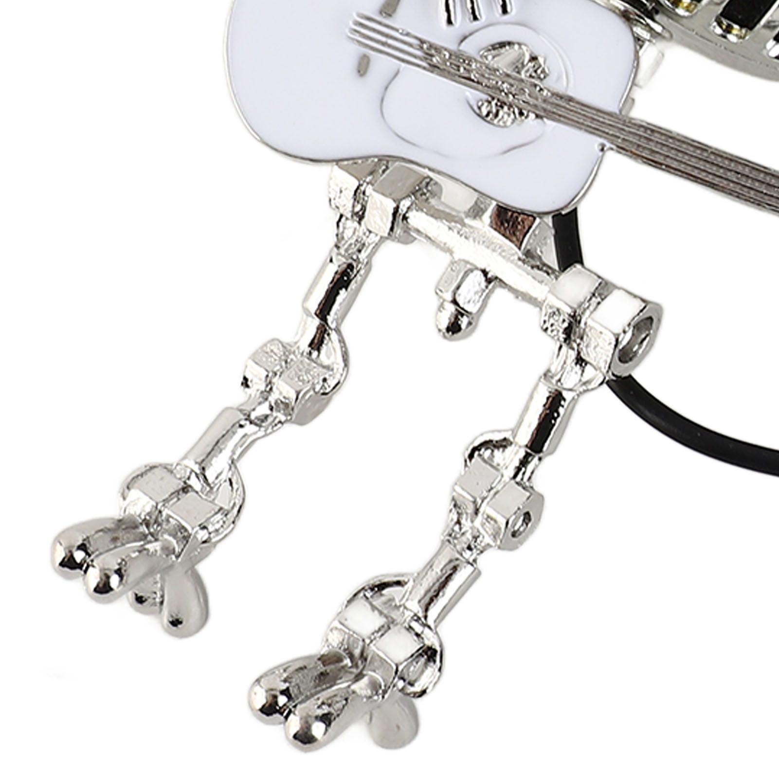 Vintage Microphone Guitar Robot Table Lamp USB Aluminum Metal Retro Microphone view 2