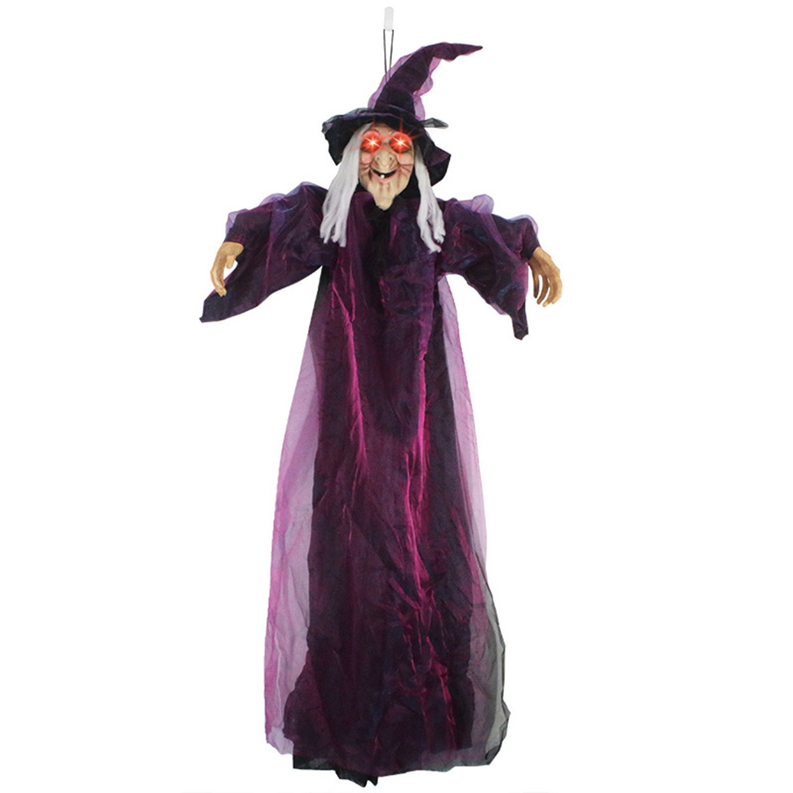 Hanging Witches Decor Voice Control Glowing Screaming Fabric Hanging Horror view 3