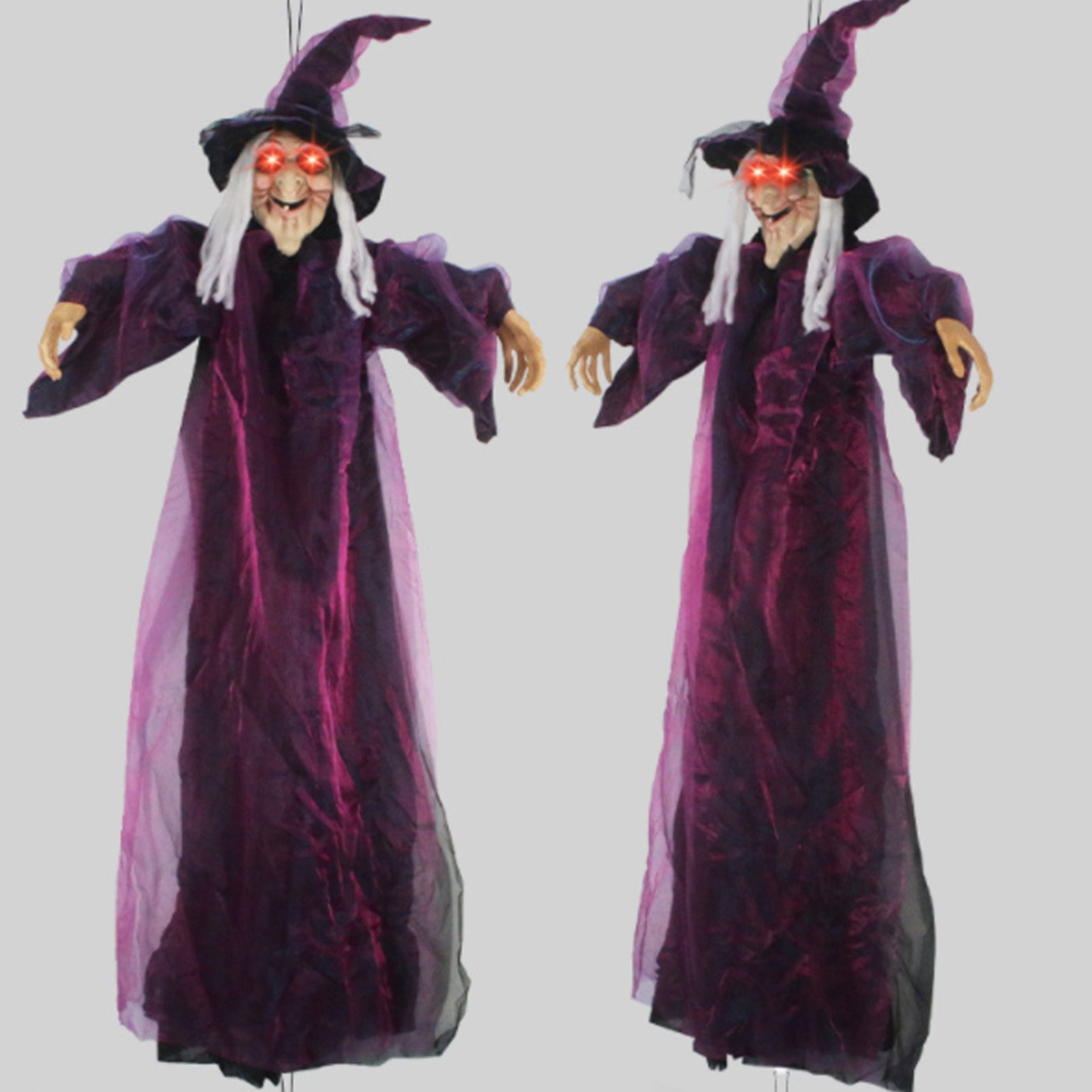 Hanging Witches Decor Voice Control Glowing Screaming Fabric Hanging Horror view 8
