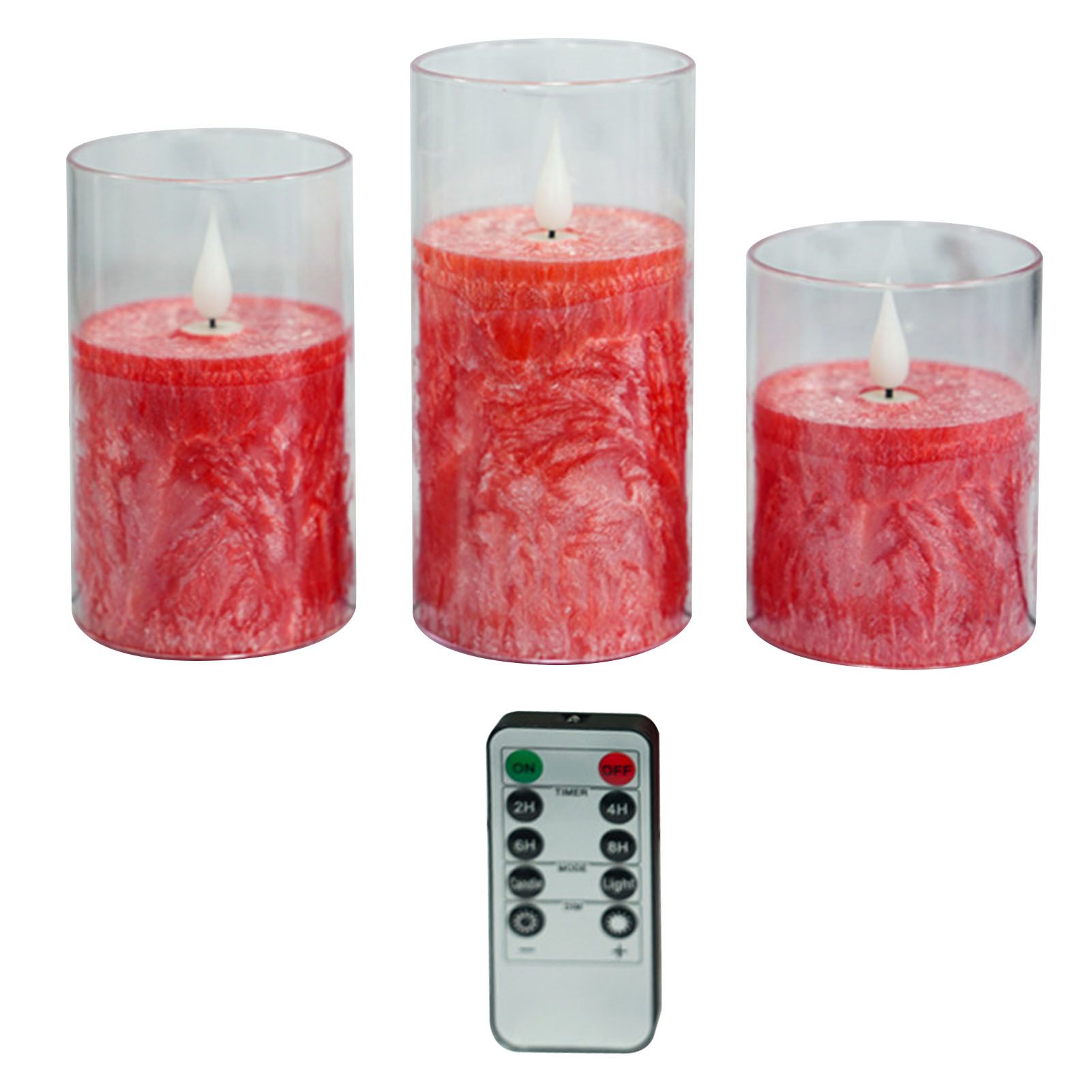 3PCS Flickering Flameless Candles Realistic LED Candles with Remote Control view 2