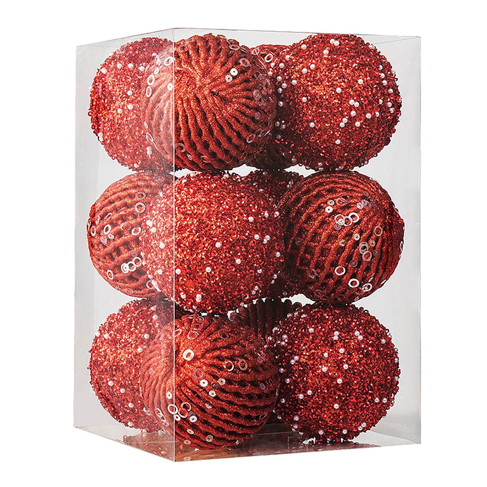 12pcs Xmas Ball Ornament Creative Lightweight Foam Xmas Tree Decorative Ball view 3