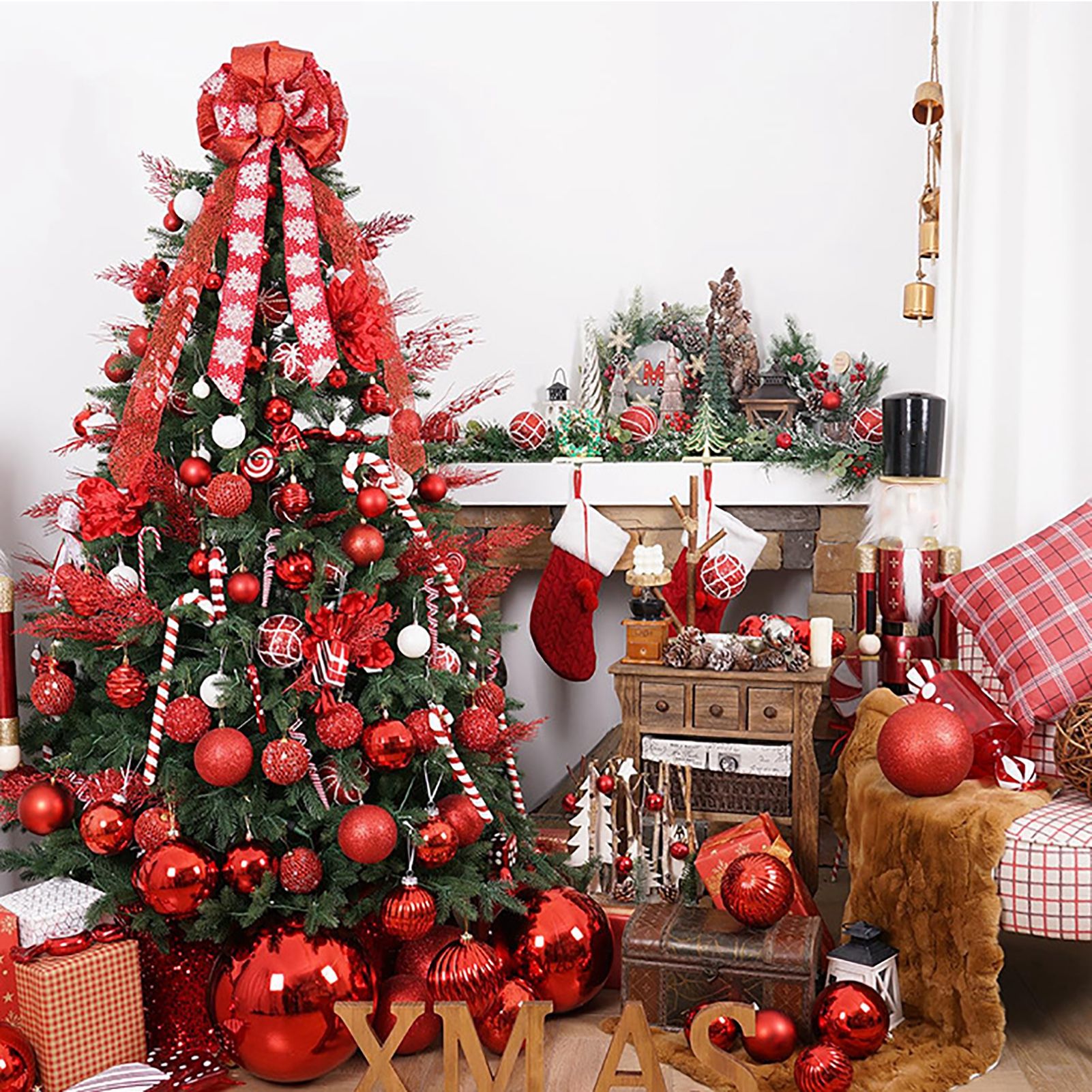 12pcs Xmas Ball Ornament Creative Lightweight Foam Xmas Tree Decorative Ball view 9