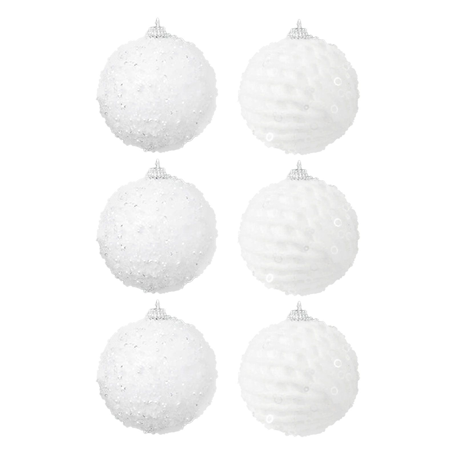 6Pcs Xmas Tree Snowball Ornaments Pendant Decor Foam Wedding Decoration Scene — image 1