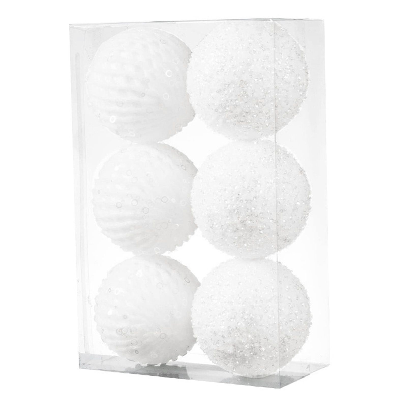 6Pcs Xmas Tree Snowball Ornaments Pendant Decor Foam Wedding Decoration Scene view 3