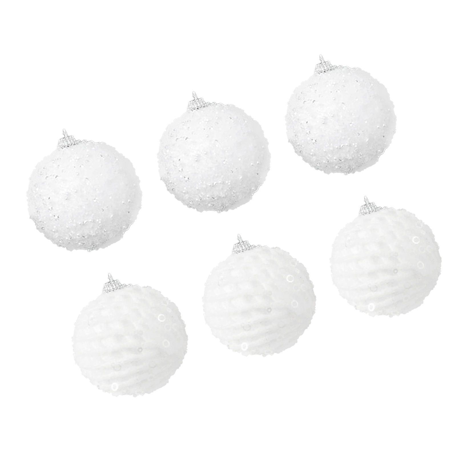 6Pcs Xmas Tree Snowball Ornaments Pendant Decor Foam Wedding Decoration Scene view 4