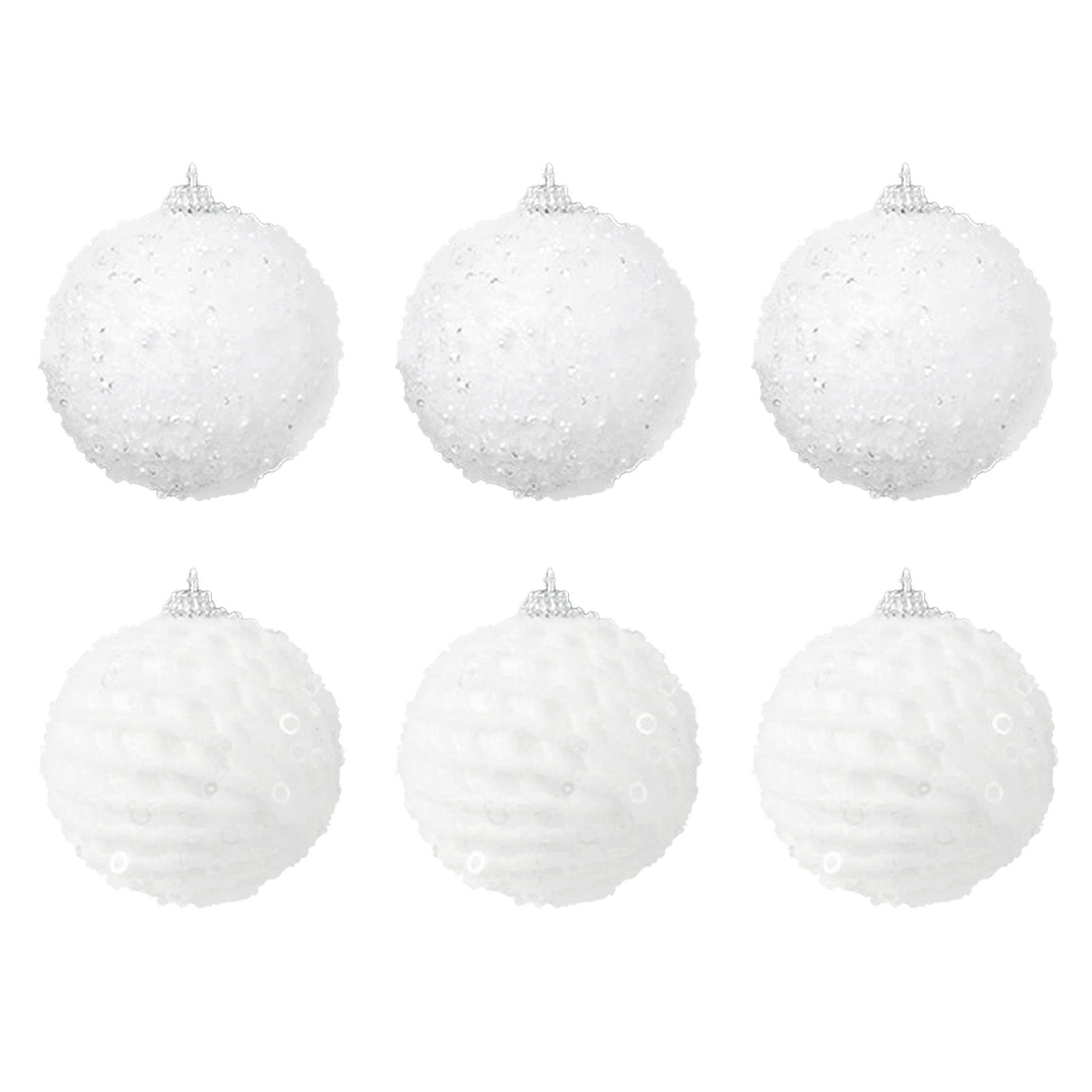 6Pcs Xmas Tree Snowball Ornaments Pendant Decor Foam Wedding Decoration Scene view 6