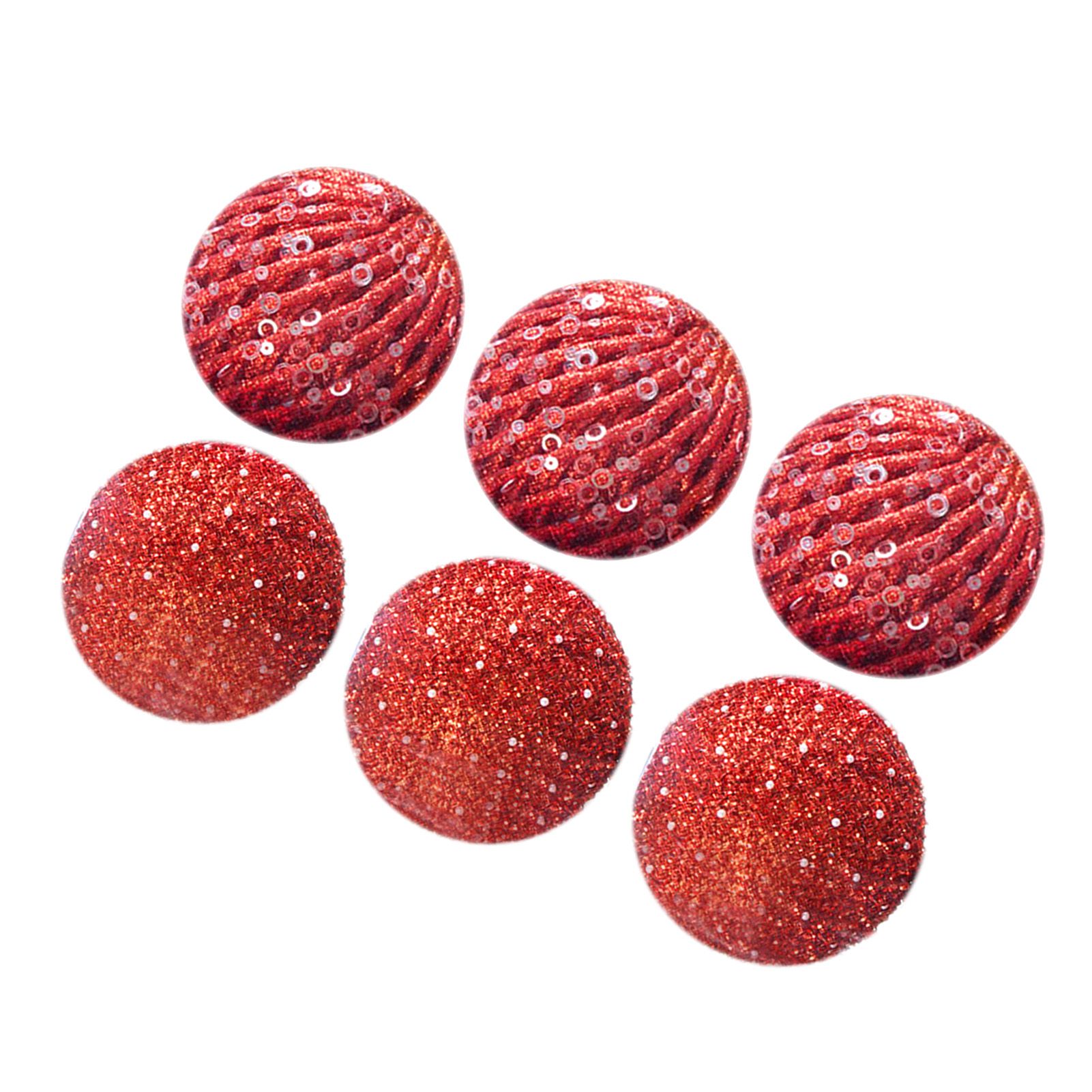 6Pcs Xmas Tree Snowball Ornaments Pendant Decor Foam Wedding Decoration Scene