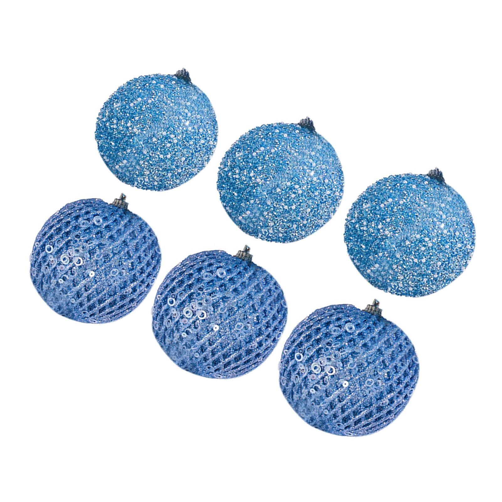 6Pcs Xmas Tree Snowball Ornaments Pendant Decor Foam Wedding Decoration Scene