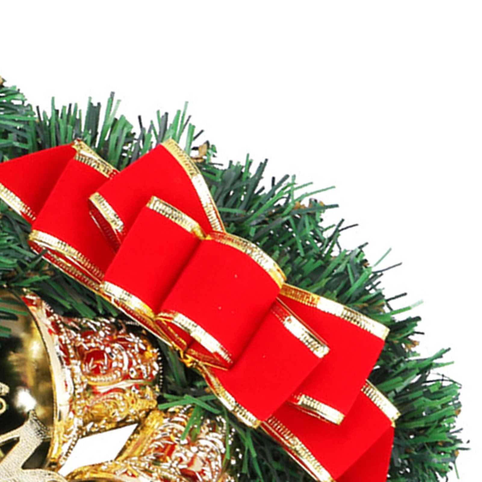 Xmas Wreath for Front Door Plastic Xmas Pine Wreath Decoration with Balls view 7