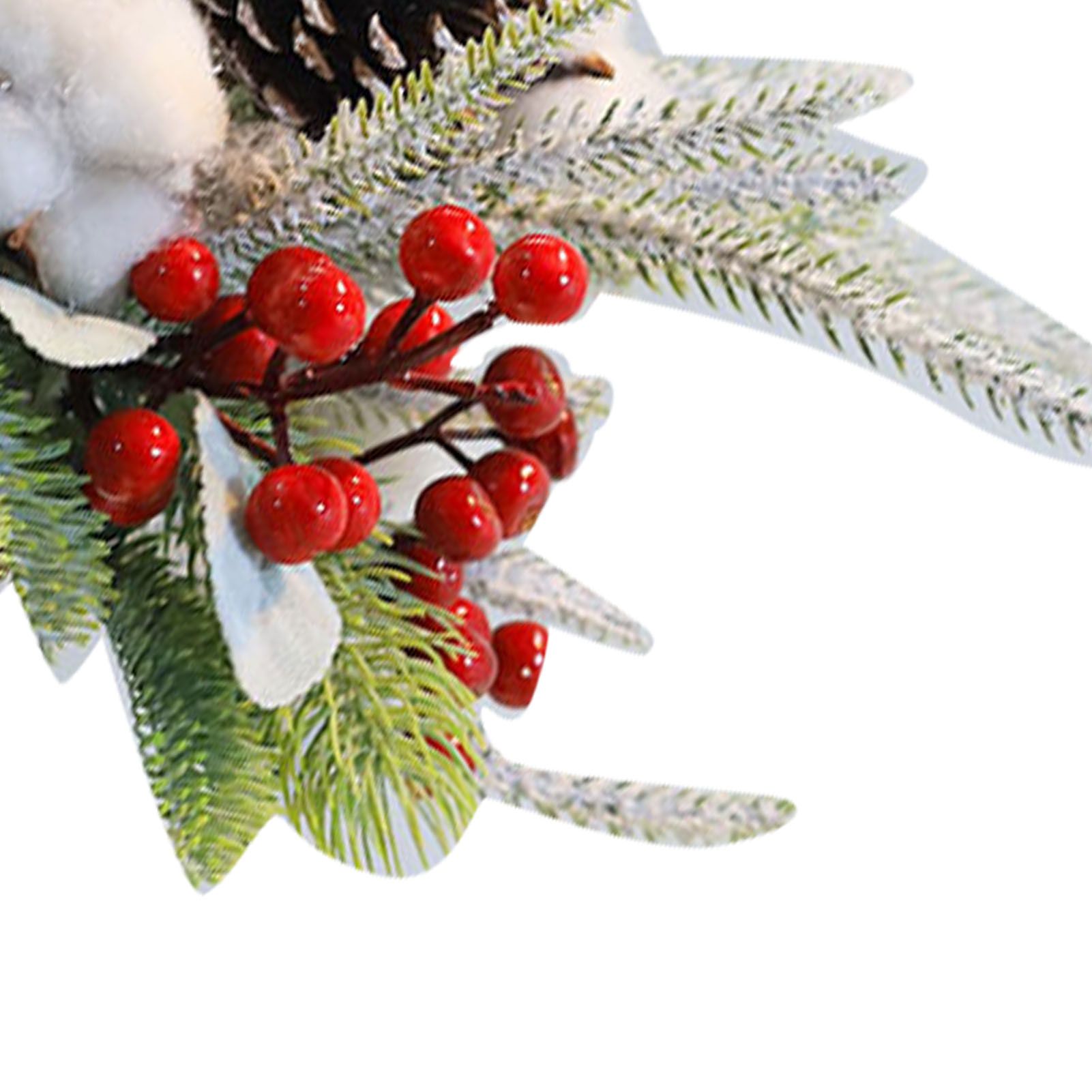 35cm Tabletop Xmas Tree Bark Wooden Barrel Decoration Artificial Bouquet view 5