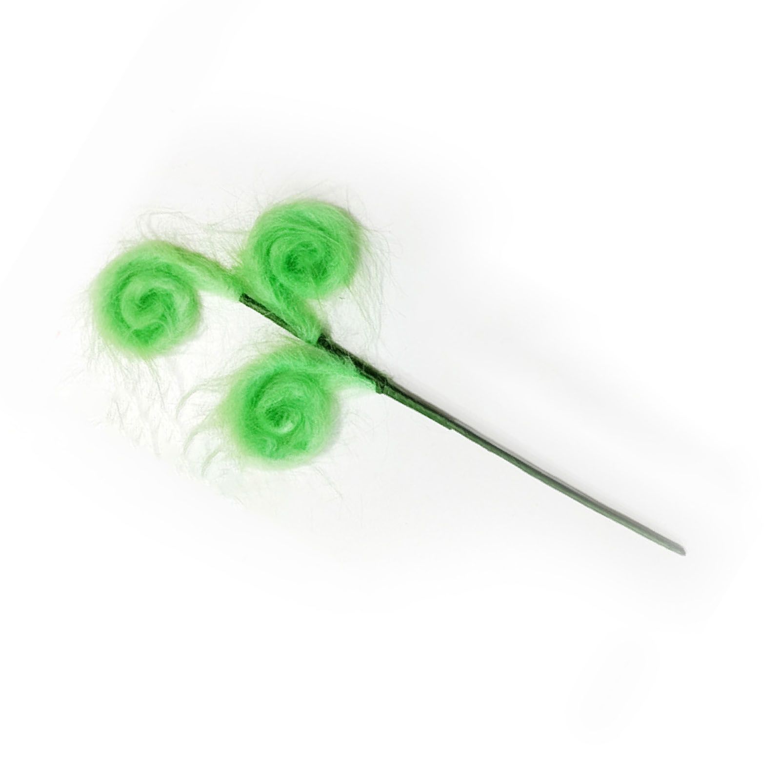 Xmas Tree Furry Picks Green Xmas Tree Topper Furry Spiral Curly Stems Ornament