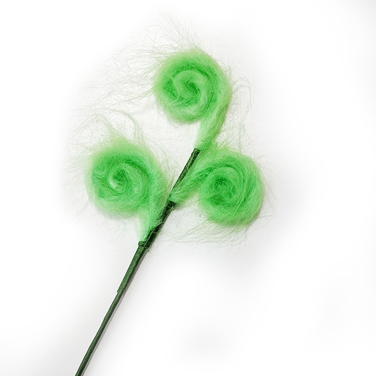 Xmas Tree Furry Picks Green Xmas Tree Topper Furry Spiral Curly Stems Ornament view 2