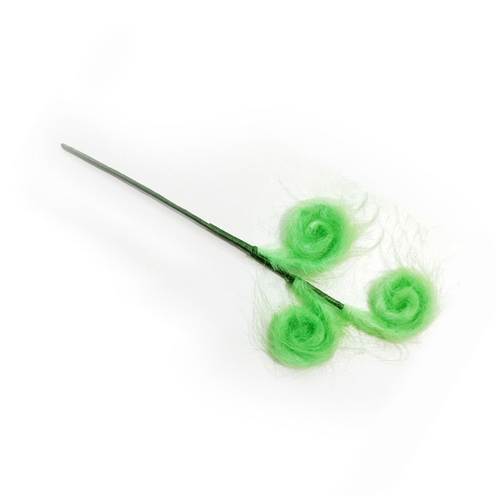 Xmas Tree Furry Picks Green Xmas Tree Topper Furry Spiral Curly Stems Ornament view 6